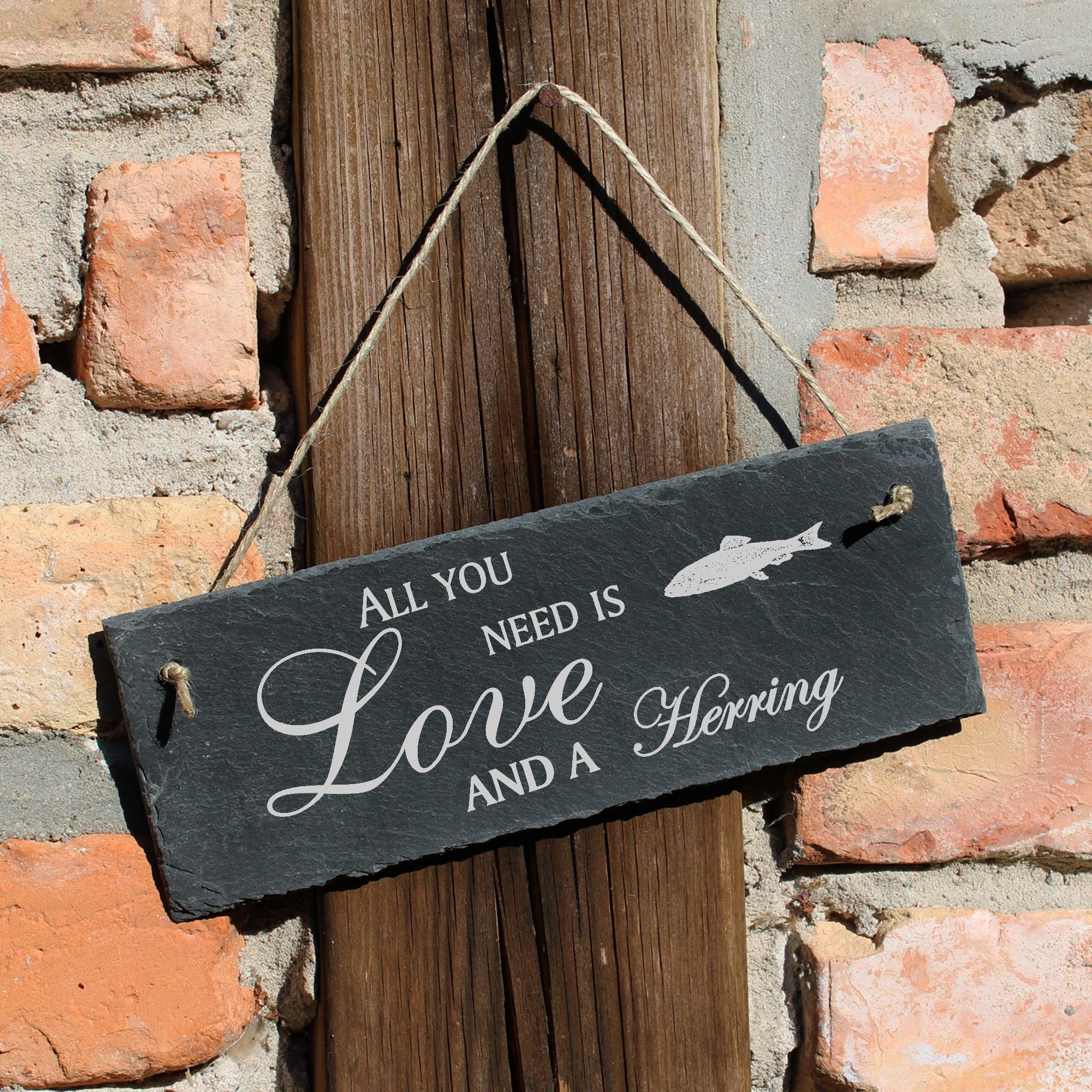 Dekolando Hängedekoration 22x8cm All Herring and a you Hering is Love need