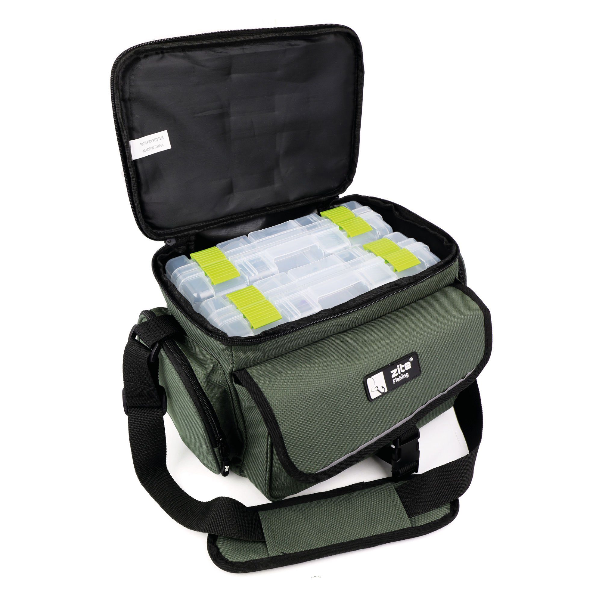 Zite Schultertasche mit 4 Boxen 35x22x20cm als Angeltasche mit Tragegurt günstig online kaufen