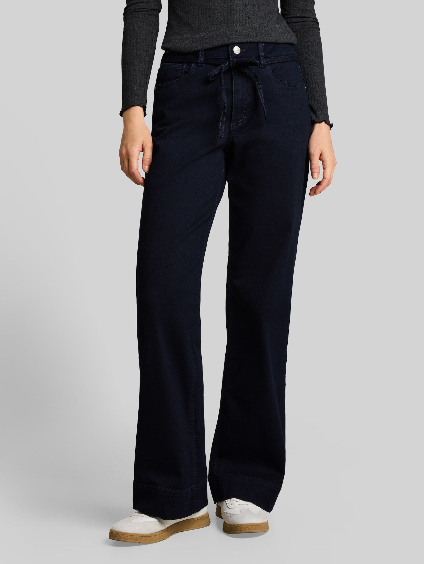 TOM TAILOR Denim Weite Jeans Jeanshosen TTEMILY WIDE Jeans mit Bindegürtel