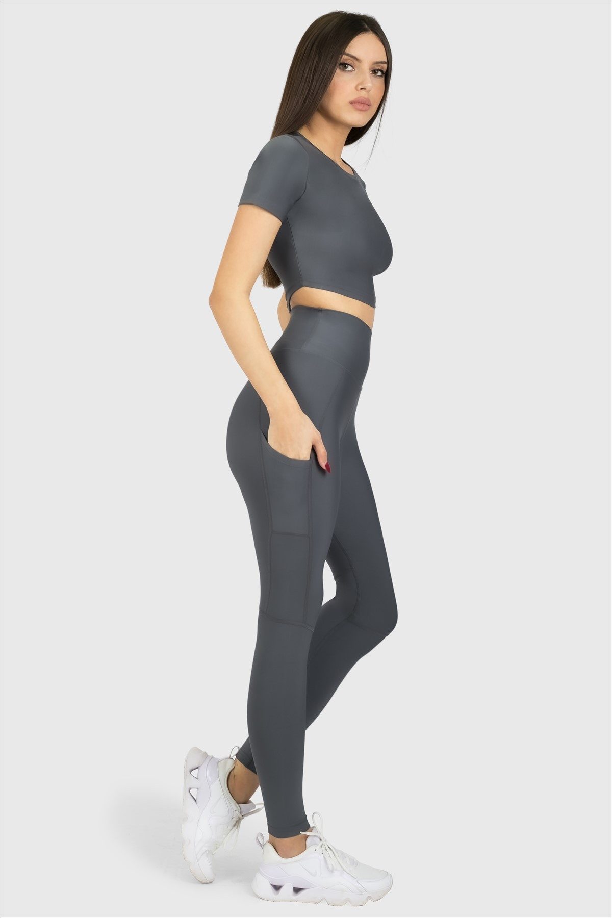 Superstacy Leggings Hoch taillierte Sport Leggings mit Tasche