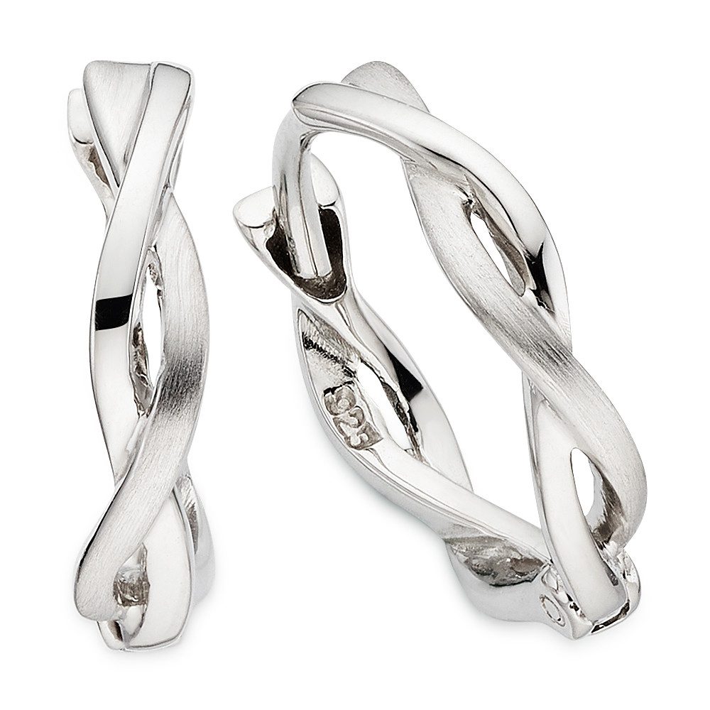 Paar Creolen Schmuck Geschenk Silbercreolen
