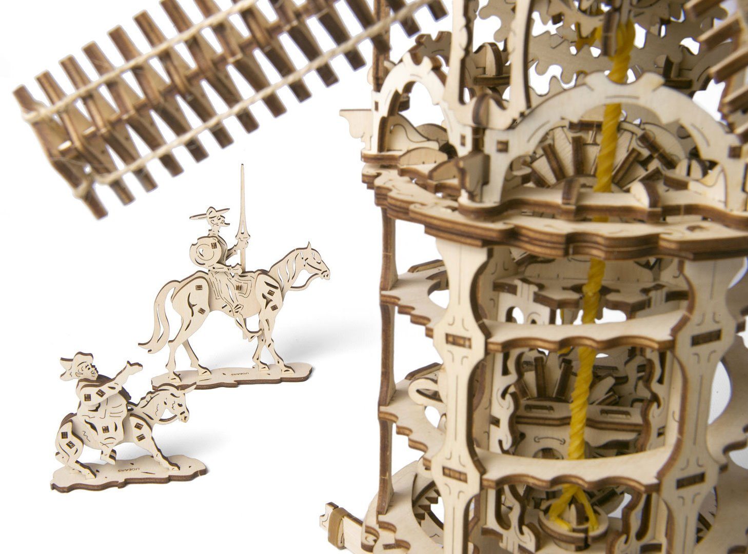 Windmill, 3D-Puzzle 3D-Puzzle Tower WINDMÜHLE Modellbausatz UGEARS - 585 Holz Puzzleteile UGEARS