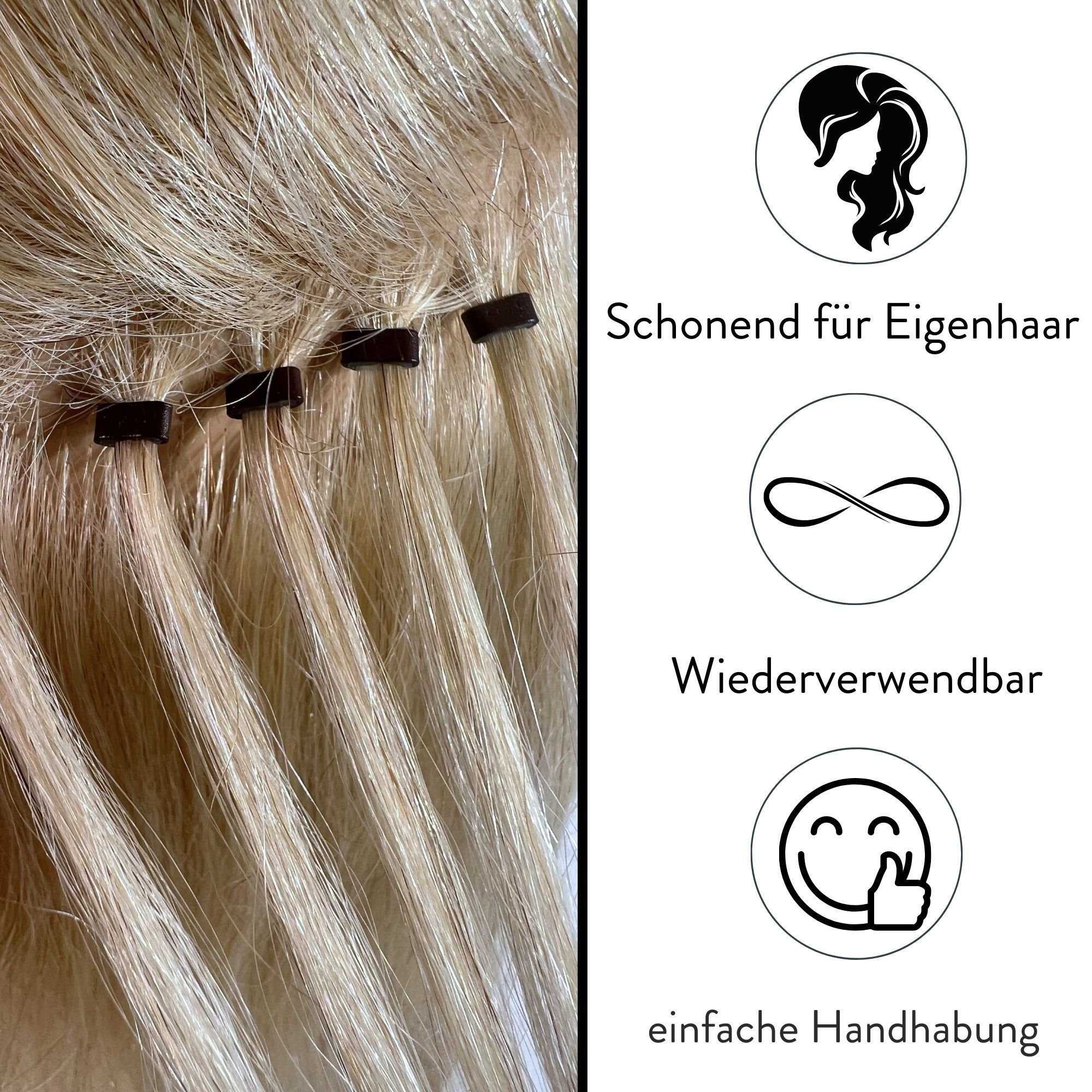 Echthaar-Extension 1g Microrings hair2heart #3