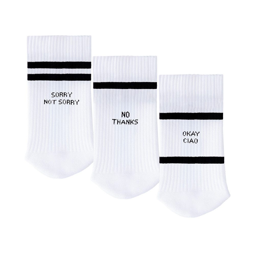 OCCULTO Tennissocken Damen & Herren Statement Tennis Socken 3er Pack (Modell: Leo) (3-Paar)