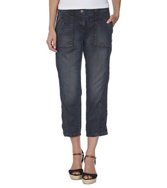 OPUS Caprihose OPUS Melva Jeans modische Damen Capri-Hose im Denim-Look und Five-Pocket-Style Alltags-Jeans Blau