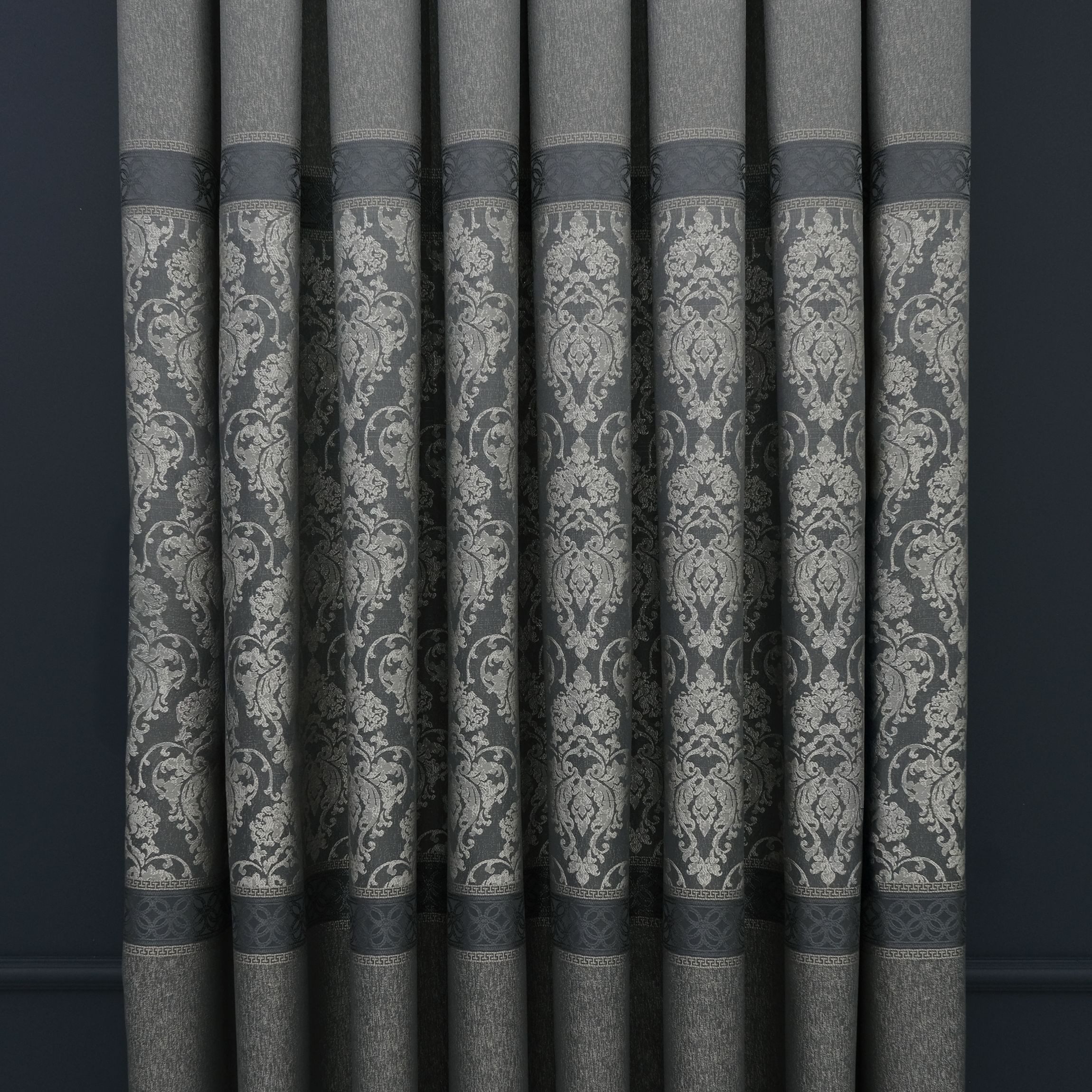 Gardinen by Justyna Vorhang 2er Fon Seiten Schal Set Grau (4 St), Kräuselband, verdunkelnd, Fertiggardine,Hochwertiggardine,Turkischegardine,Falten,Pileli Perde – Bild 5 von 5