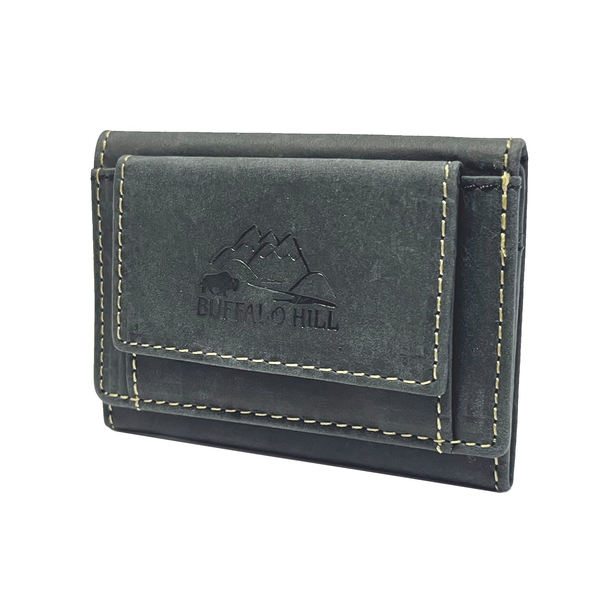 Buffalo Hill Mini Geldbörse,Büffelleder Portemonnaie >7