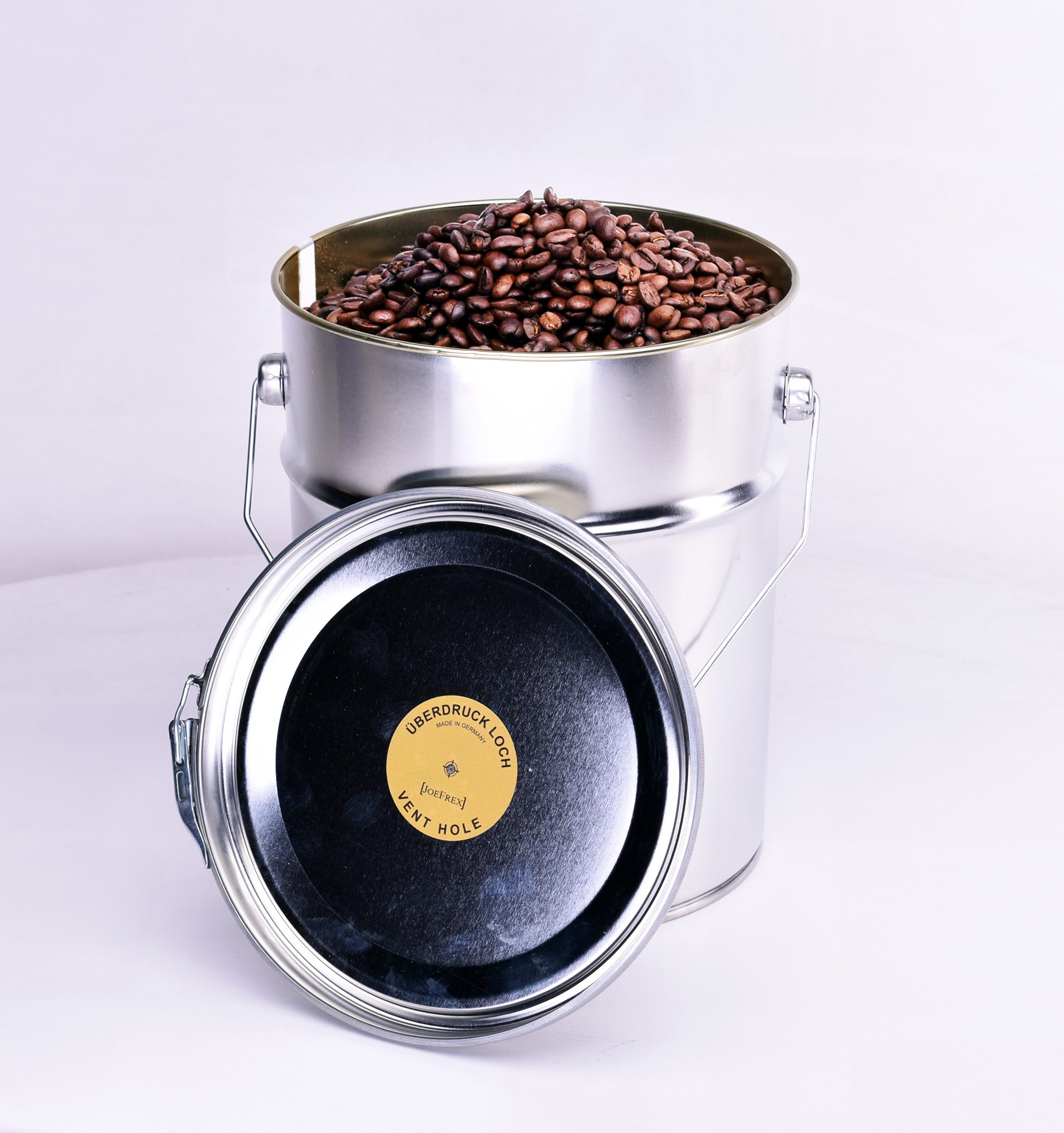 JOEFREX Vorratsdose Weißblecheimer Hobbock Eimer inkl. Deckel für Lebensmittel