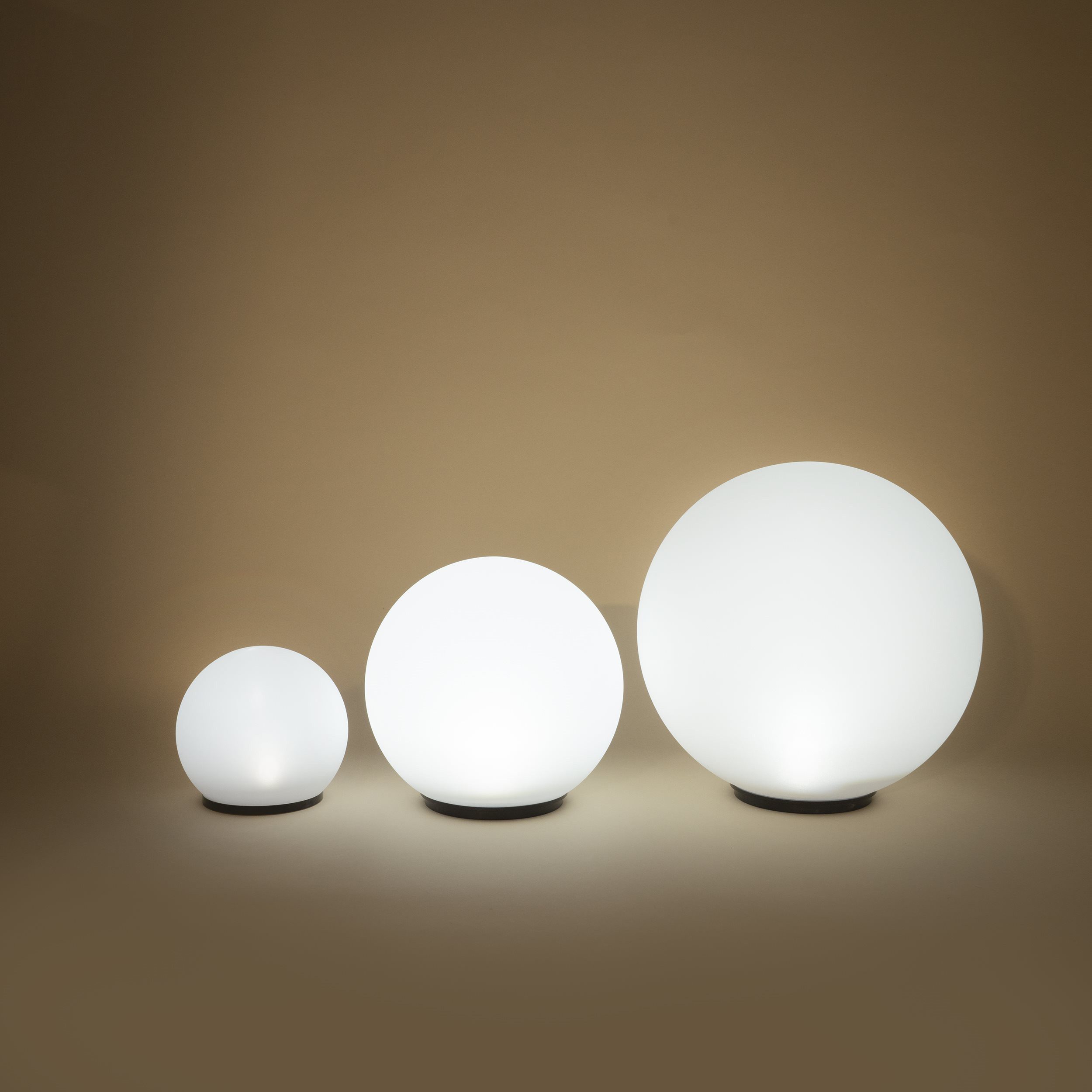esotec LED Kugelleuchte 3er Set Solarkugeln multicolor D20+30+40cm 7 Farben Farbwechsel 102614, LED fest integriert