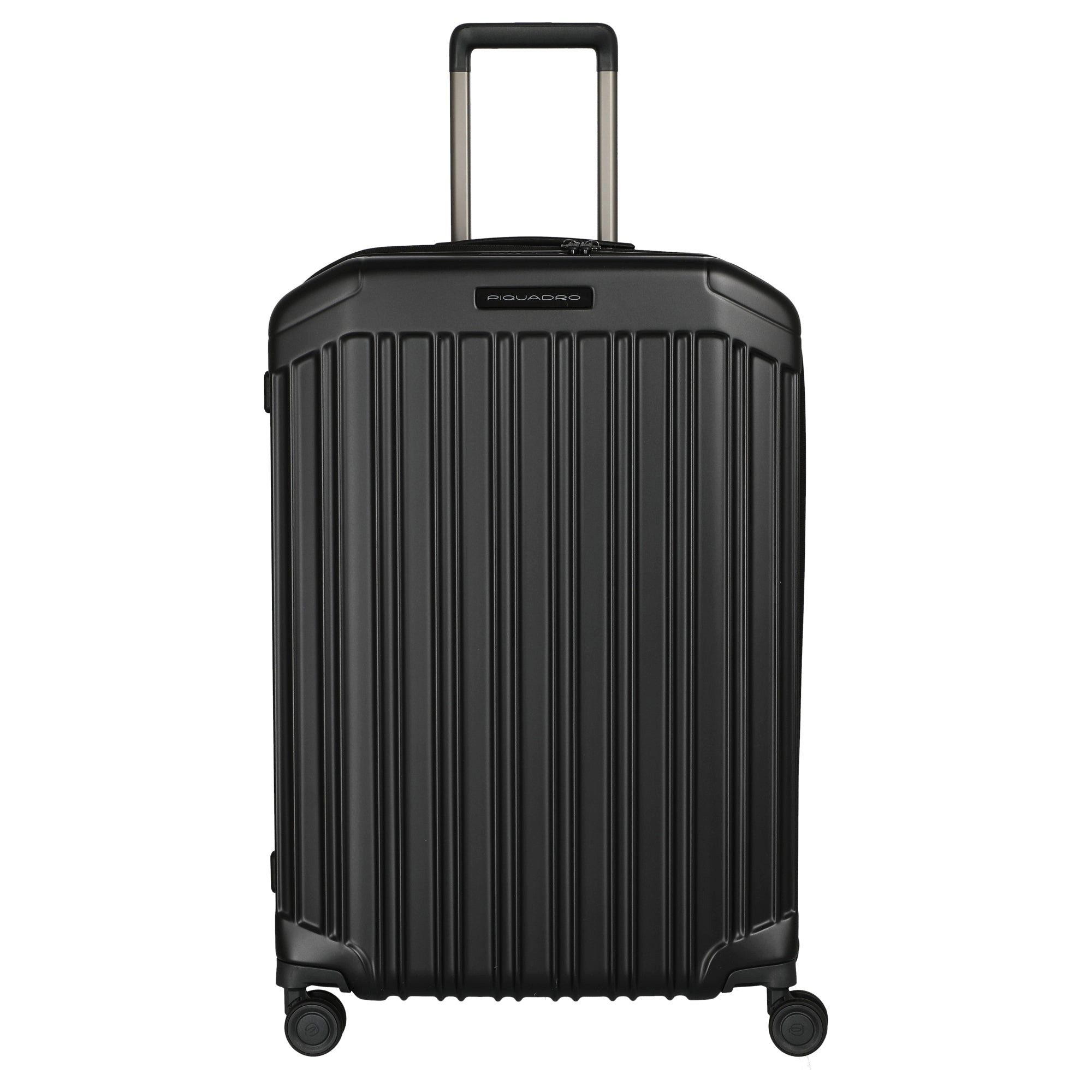 Piquadro Koffer PQ-Light - 4-Rollen-Trolley 69 cm erw. (matt black), 4 Rollen Rollen