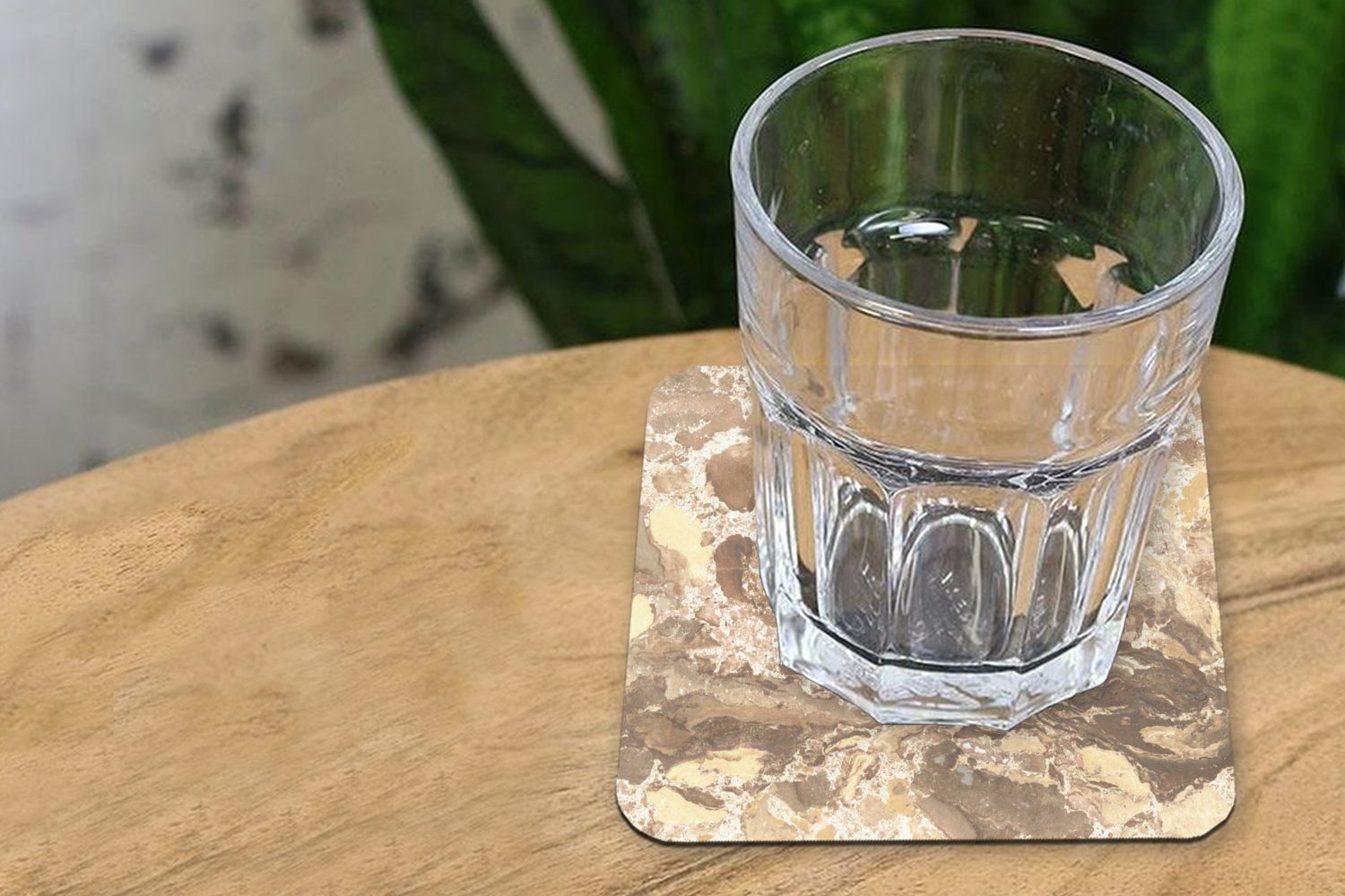 Glasuntersetzer, Glasuntersetzer Zubehör Kristall MuchoWow Gläser, 6-tlg., Granit, Gelb - Untersetzer, für Korkuntersetzer, Tasse Tischuntersetzer, -