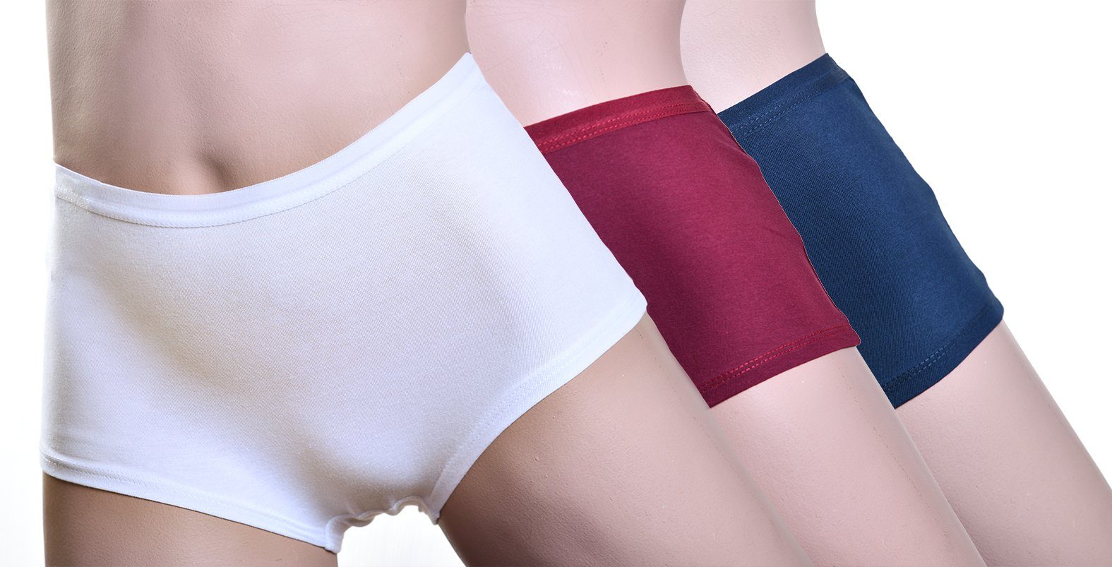 im Hipster mit (Packung, weichem Panty, 3er-Pack) marine Hüftpanty Toker weinrot) Damen Pack Mix 3er Modal Pack 3er Collection® (wollweiß,