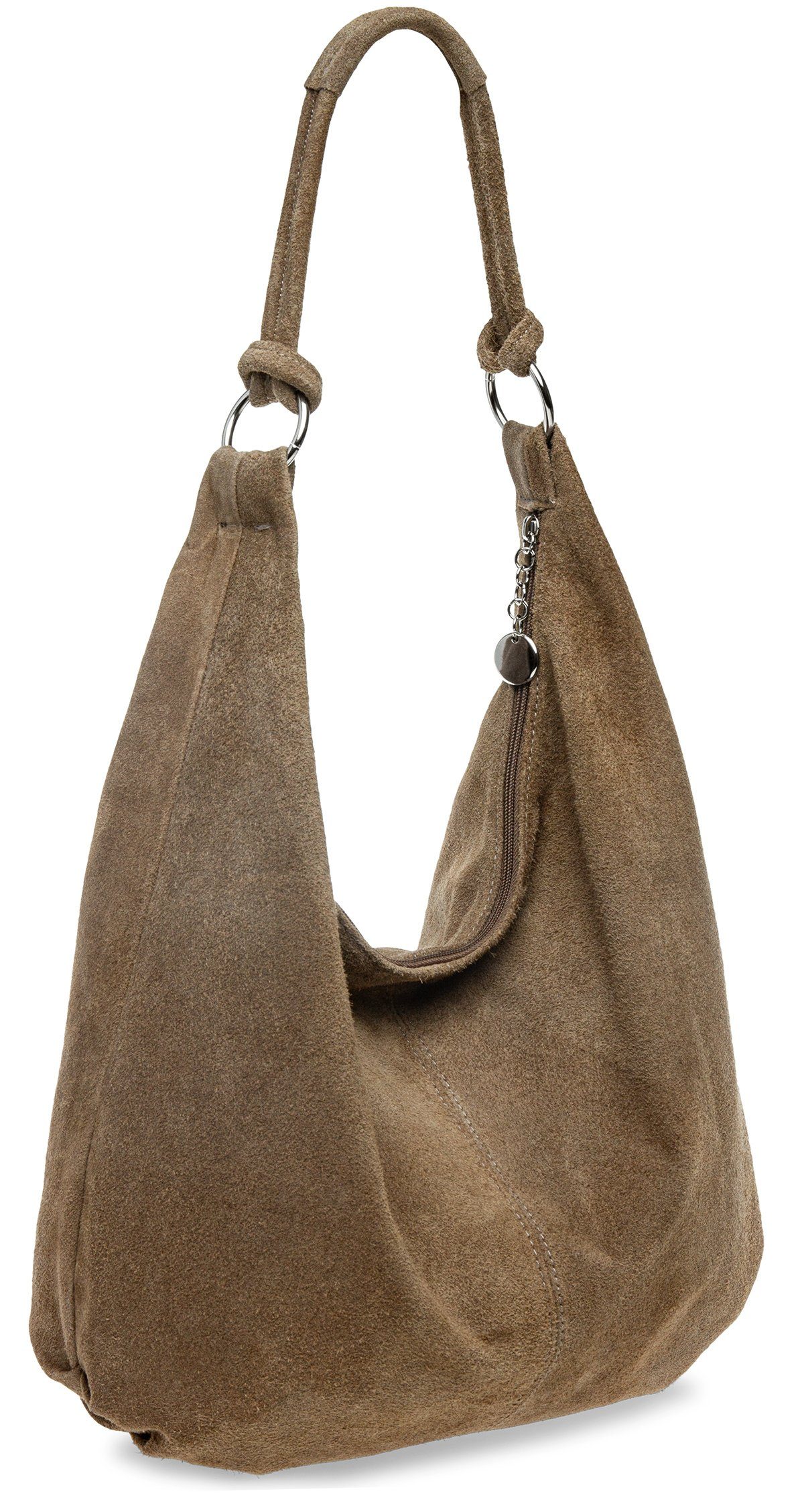 Caspar Schultertasche Damen Vintage Leder Tasche Hobo Bag - CLASSIC LINE - günstig online kaufen