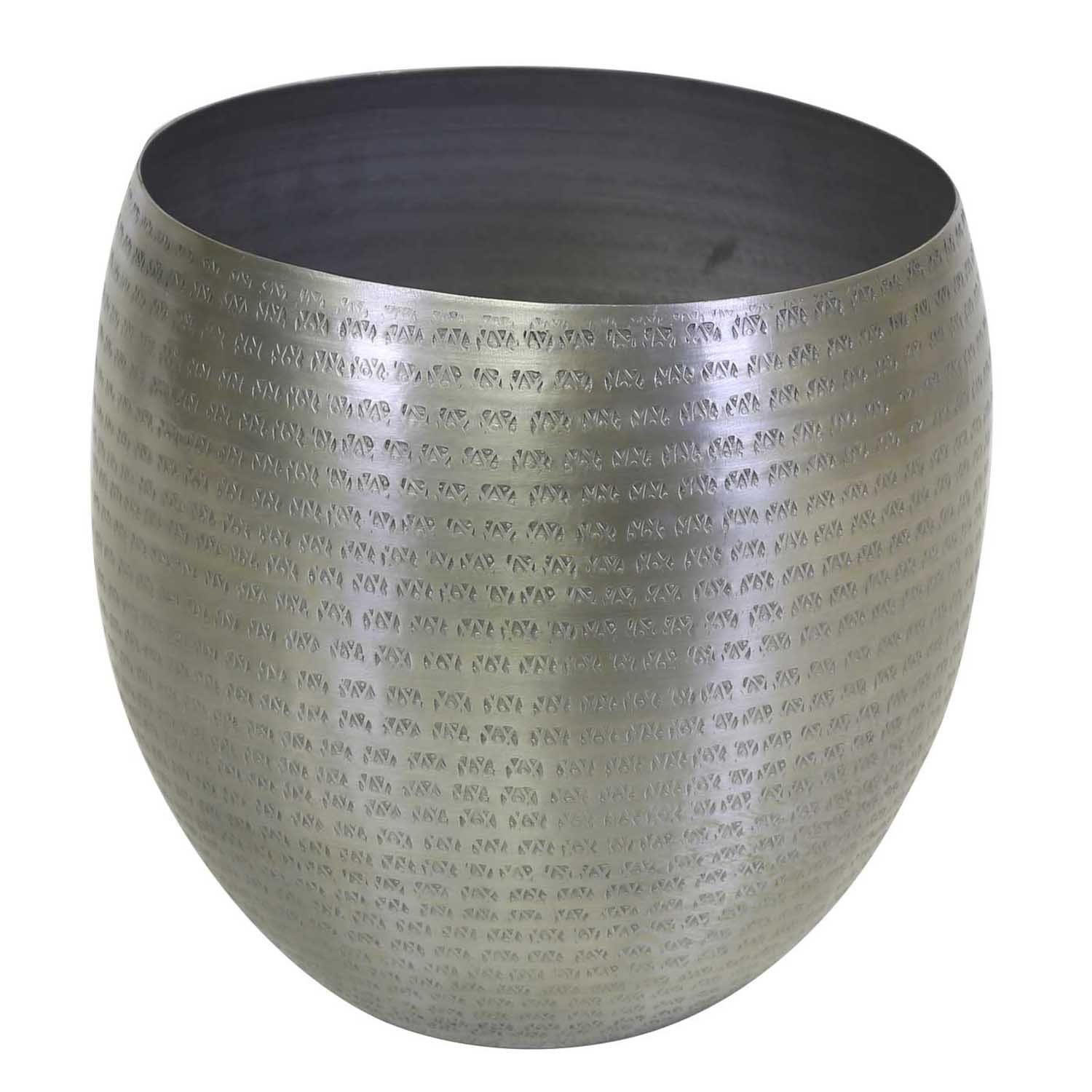 Casa Moro Blumentopf Orientalischer Blumentopf Castellon Silber mit Hammers günstig online kaufen