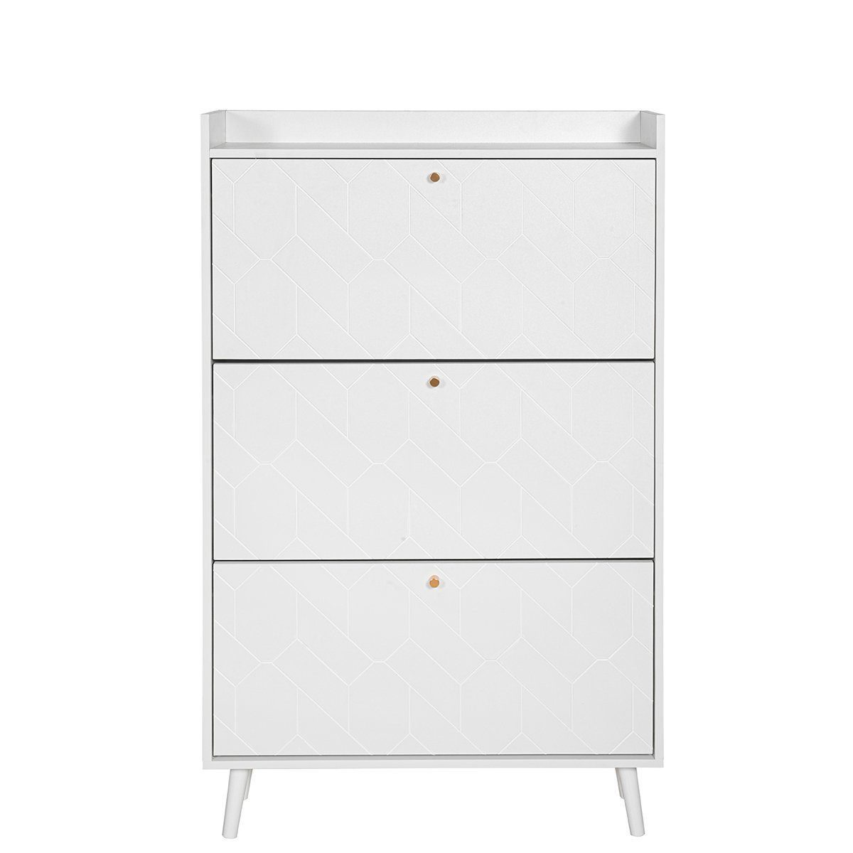 Sweiko Schuhschrank mit 3 Türen,Doppelstock-Design,platzsparend