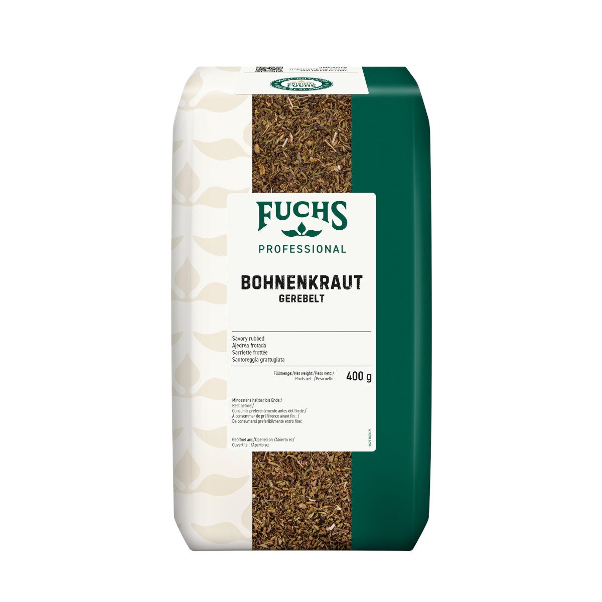 Fuchs Foodservice Gewürz, Fuchs Bohnenkraut gerebelt auch Pfefferminzkraut genannt 400g