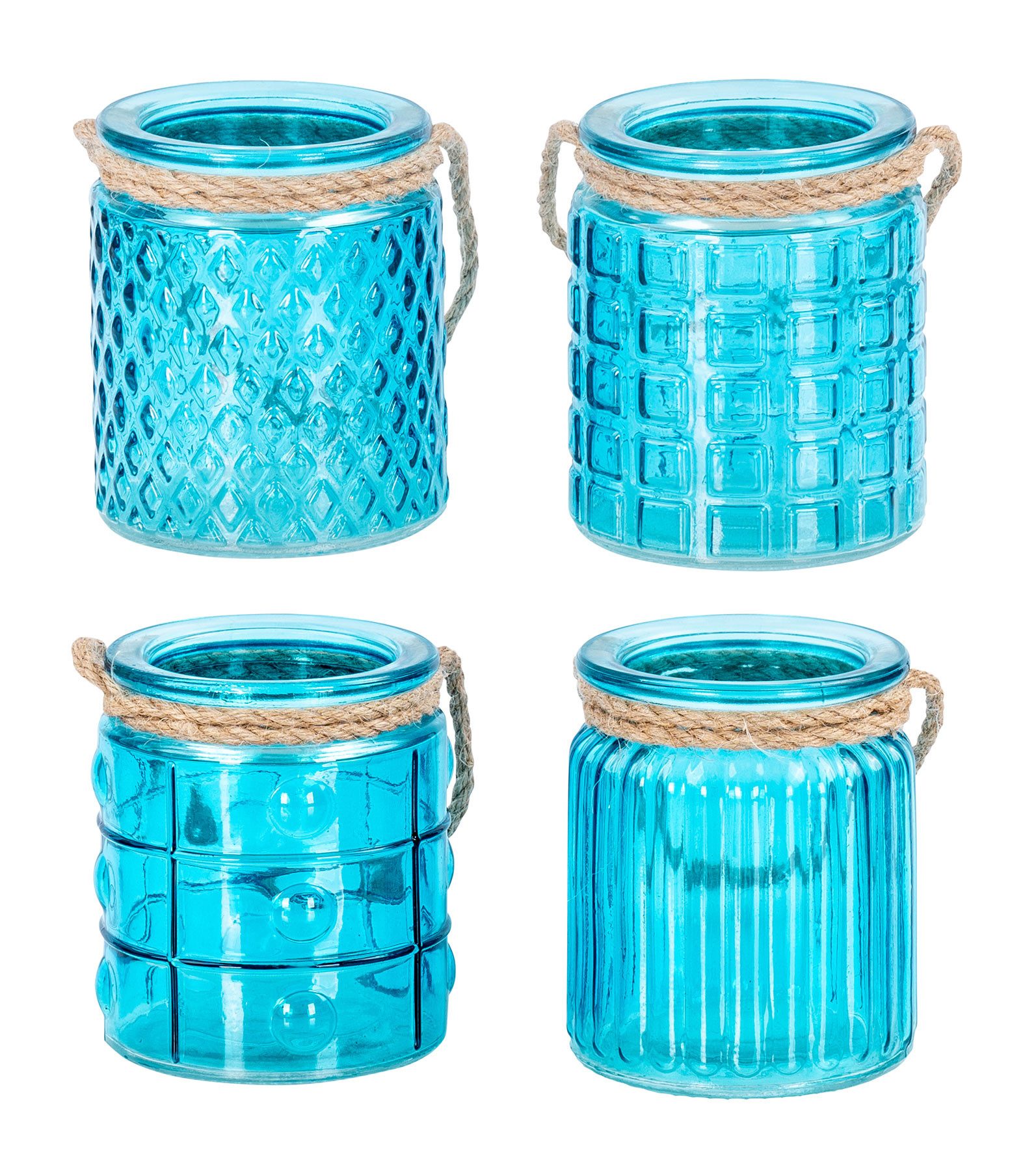 Levandeo® Teelichthalter, 4er Set Teelichthalter Glas günstig online kaufen