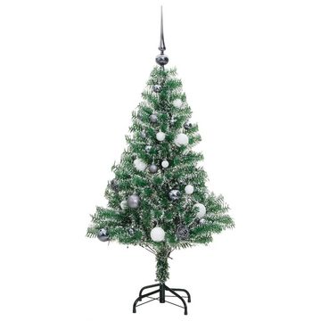 vidaXL Künstlicher Weihnachtsbaum Künstlicher Weihnachtsbaum mit Schnee Kugeln 150 LEDs 120 cm