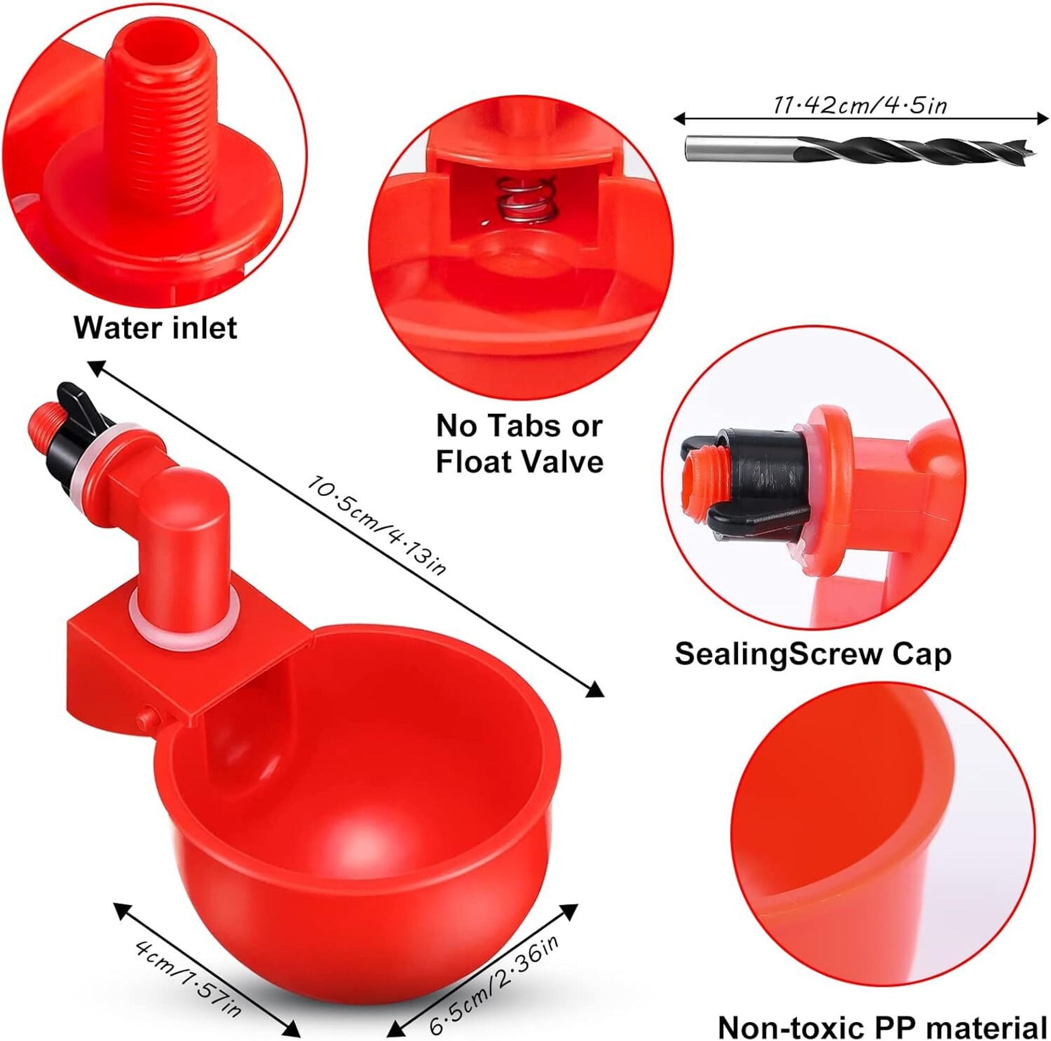 FELIXLEO Geflügeltränke Automatische Geflügeltränke Hühnertränke Wasserbecher DIY