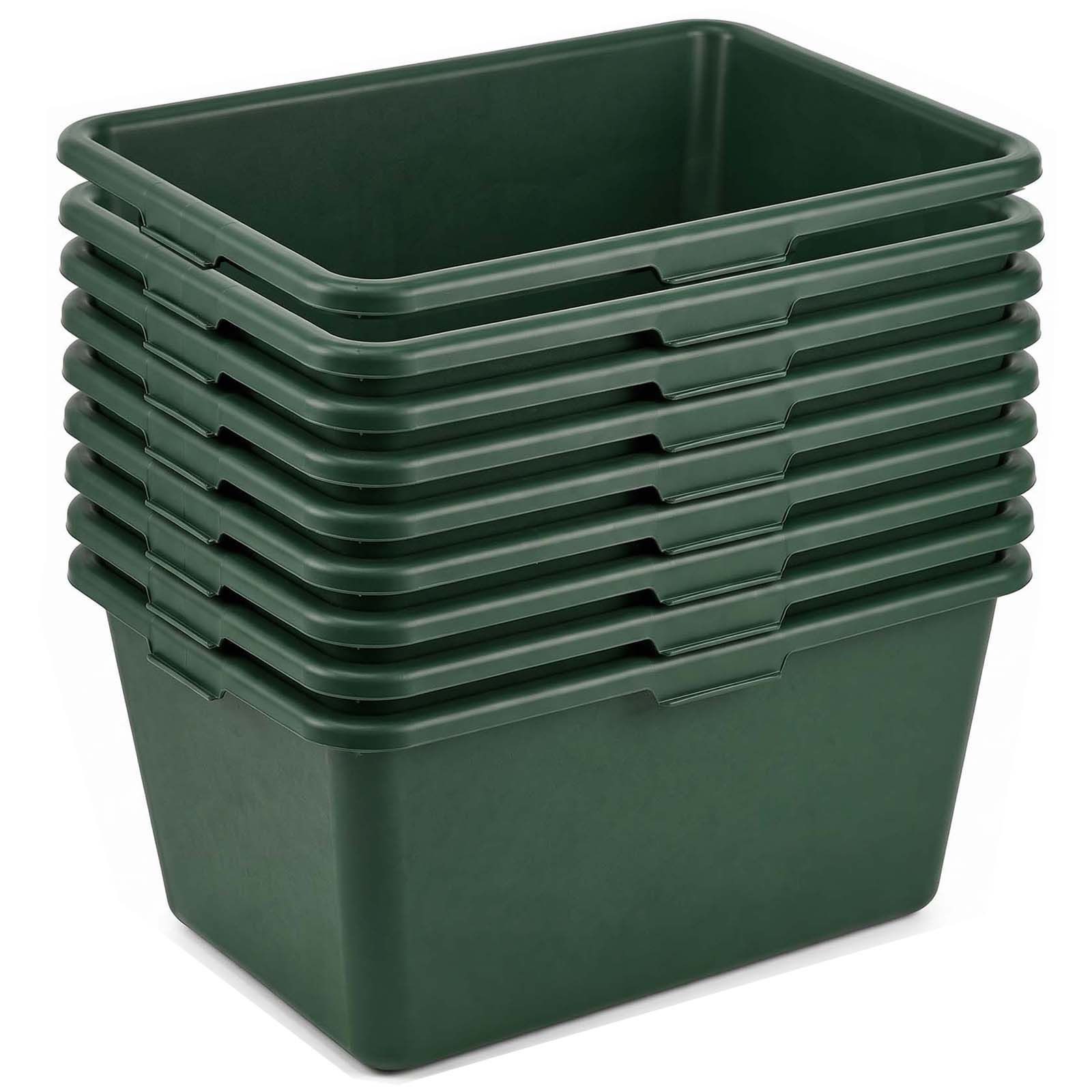 BURI Baueimer Wildwanne 90Liter 9er Set XXL Futterwanne Grün Lebensmittelecht Robust, (9-tlg)