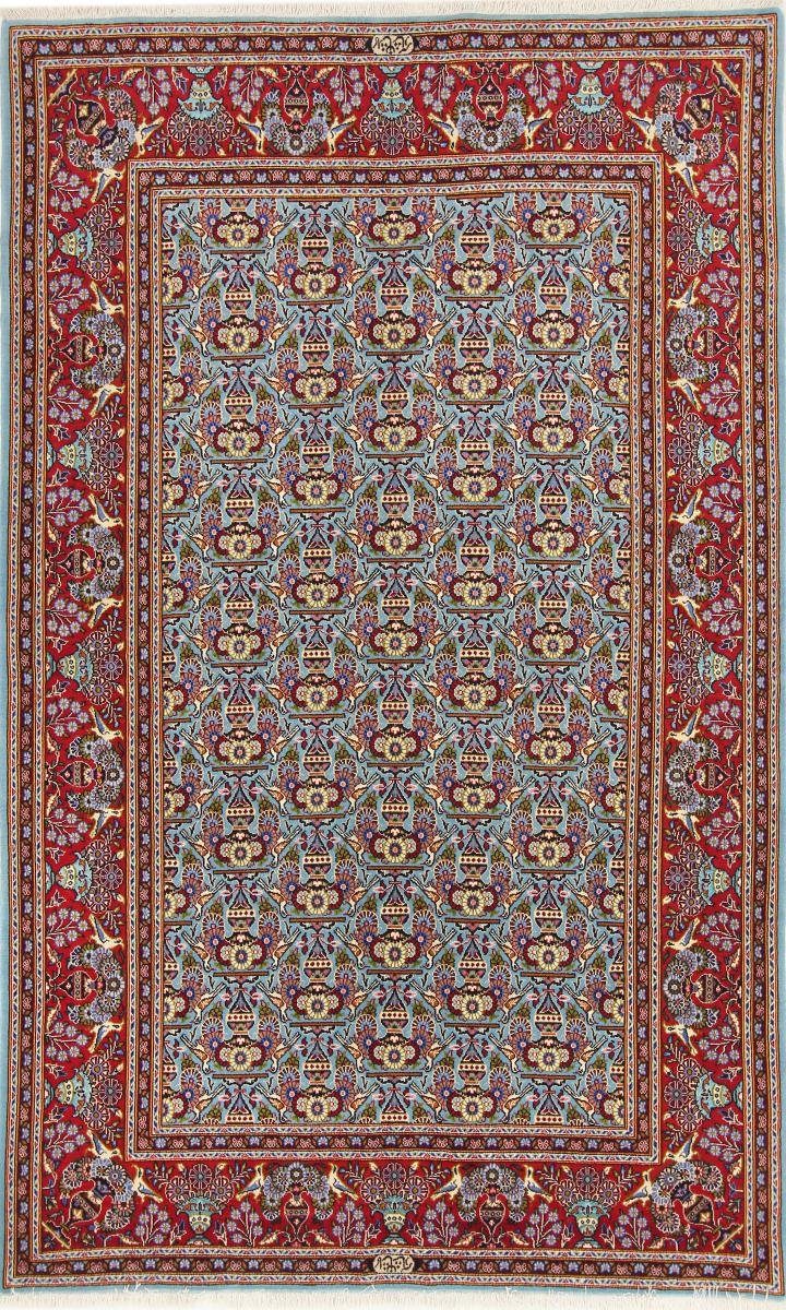Orientteppich Keshan Shadsar Höhe: Handgeknüpfter Perserteppich, 145x230 / 12 Orientteppich Nain Trading, rechteckig, mm