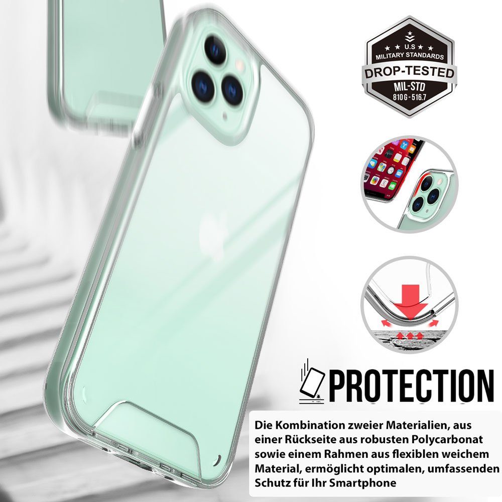 FITSU Handyhülle Ultraklare Hülle für iPhone 12 Transparent, Ultraklare Handyhülle transparentes Slim Case mit Eckenschutz