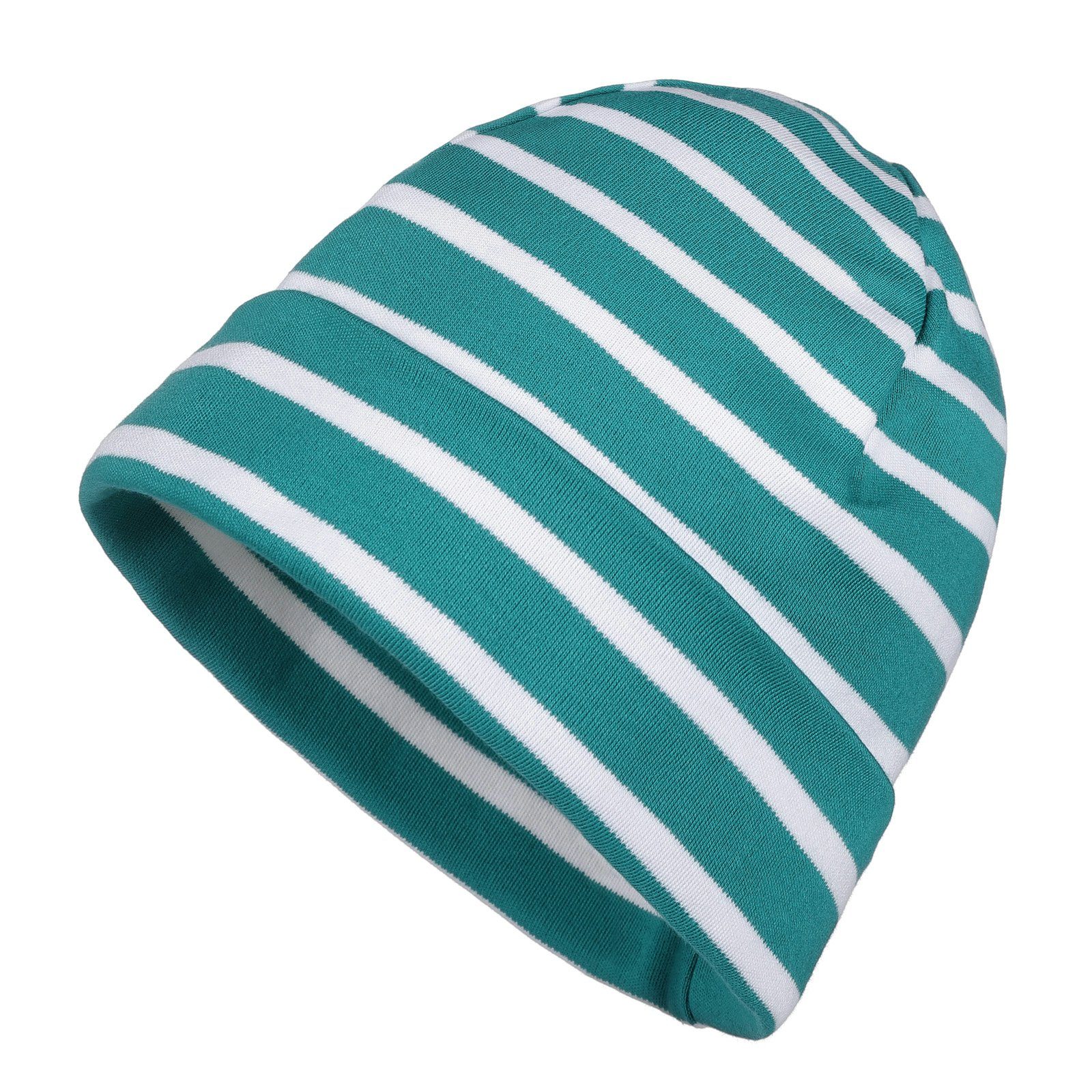 modAS Strickmütze 2530 Unisex Mütze Streifen für Kinder & Erwachsene - Ringelmütze Baumwolle