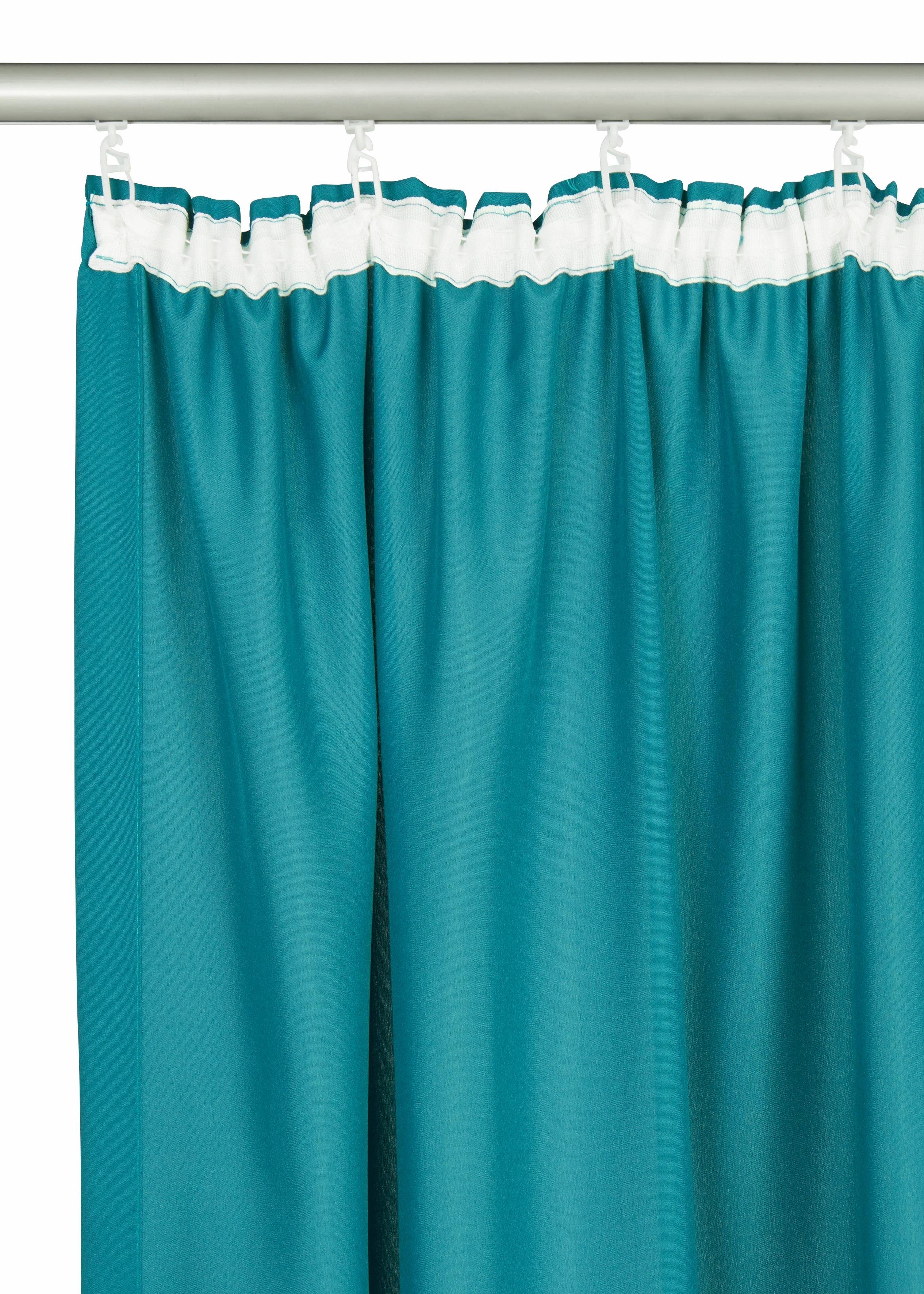 OTTO home Vorhang Parry mit Kräuselband, 2er Set, blickdicht, Topseller (2 St), Kräuselband, blickdicht, Polyester, 2-er Set, blickdicht, monochrom, basic, einf – Bild 5 von 5