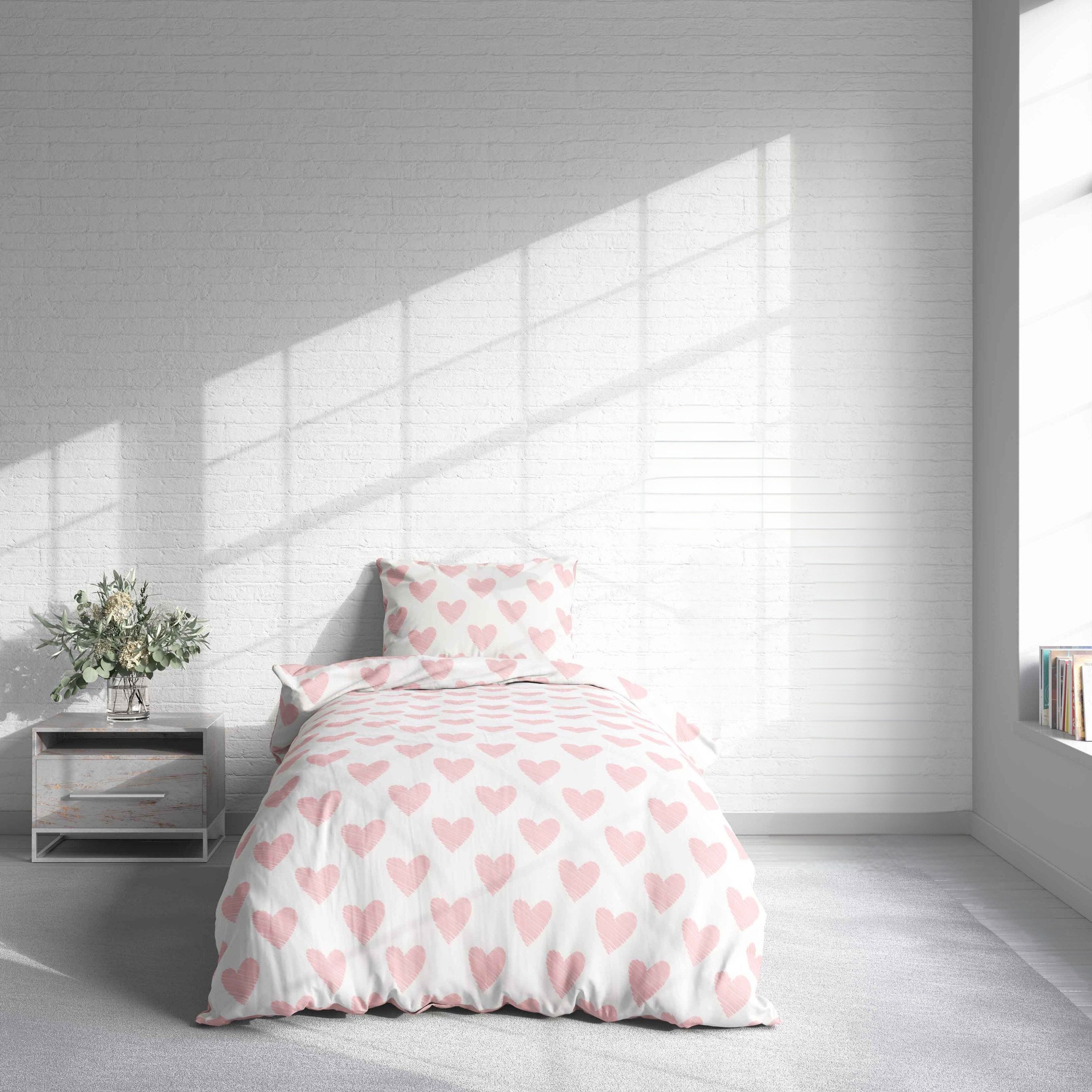 Kinderbettwäsche Amelie, Mako-Satin in 135x200 + 80x80 cm