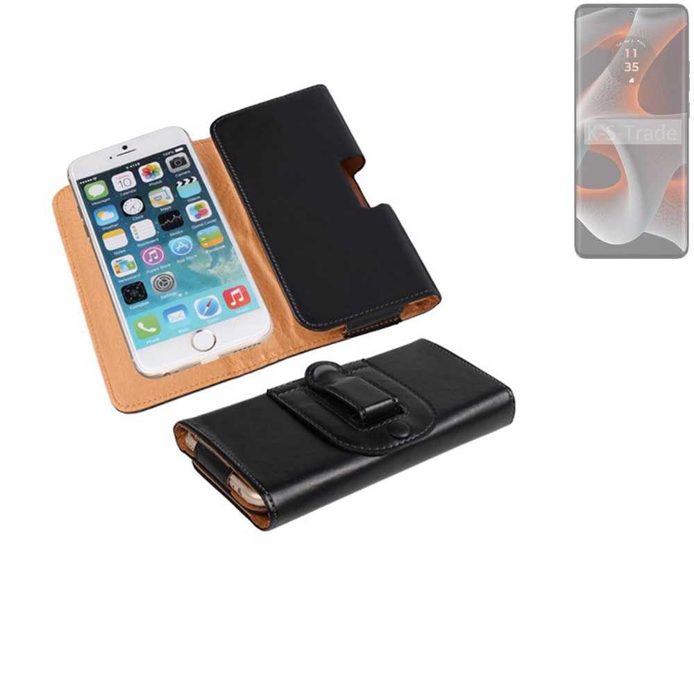 K-S-Trade Handyhülle für Motorola Edge 50 Pro, Schützhülle Handyhülle Holster Gürtel Tasche Schutzhülle