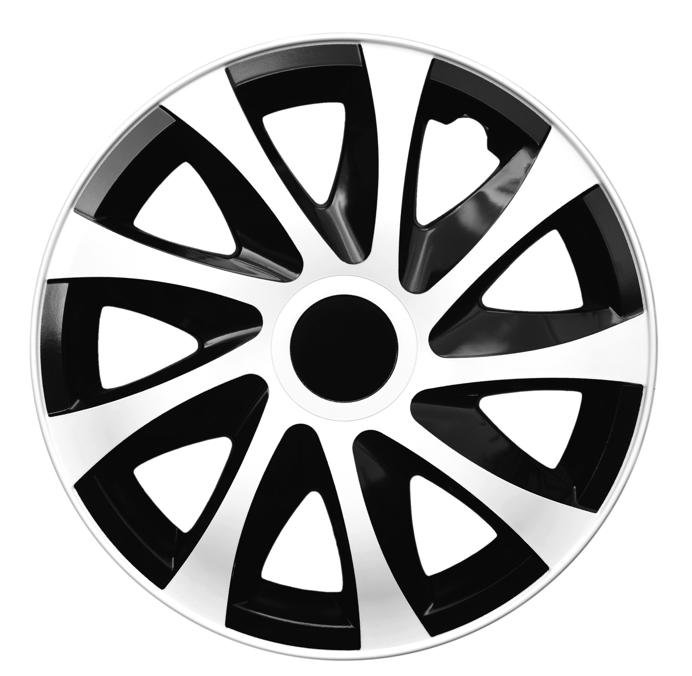 NRM Radkappe DRACO 14 Zoll in Weiß, 14 in Zoll, (4-St) Radzierblenden für Stahlfelgen Radkappen Satz 4er Set 14"