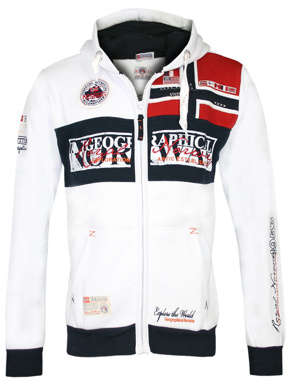 Geographical Norway Hoodie Jacke Kapuzenpullover Sweater Damen Herren Pullover -PREMIUM EDITION- CASUAL & MODERN - PREMIUM KOMFORT - NACHHALTIG - UNISEX