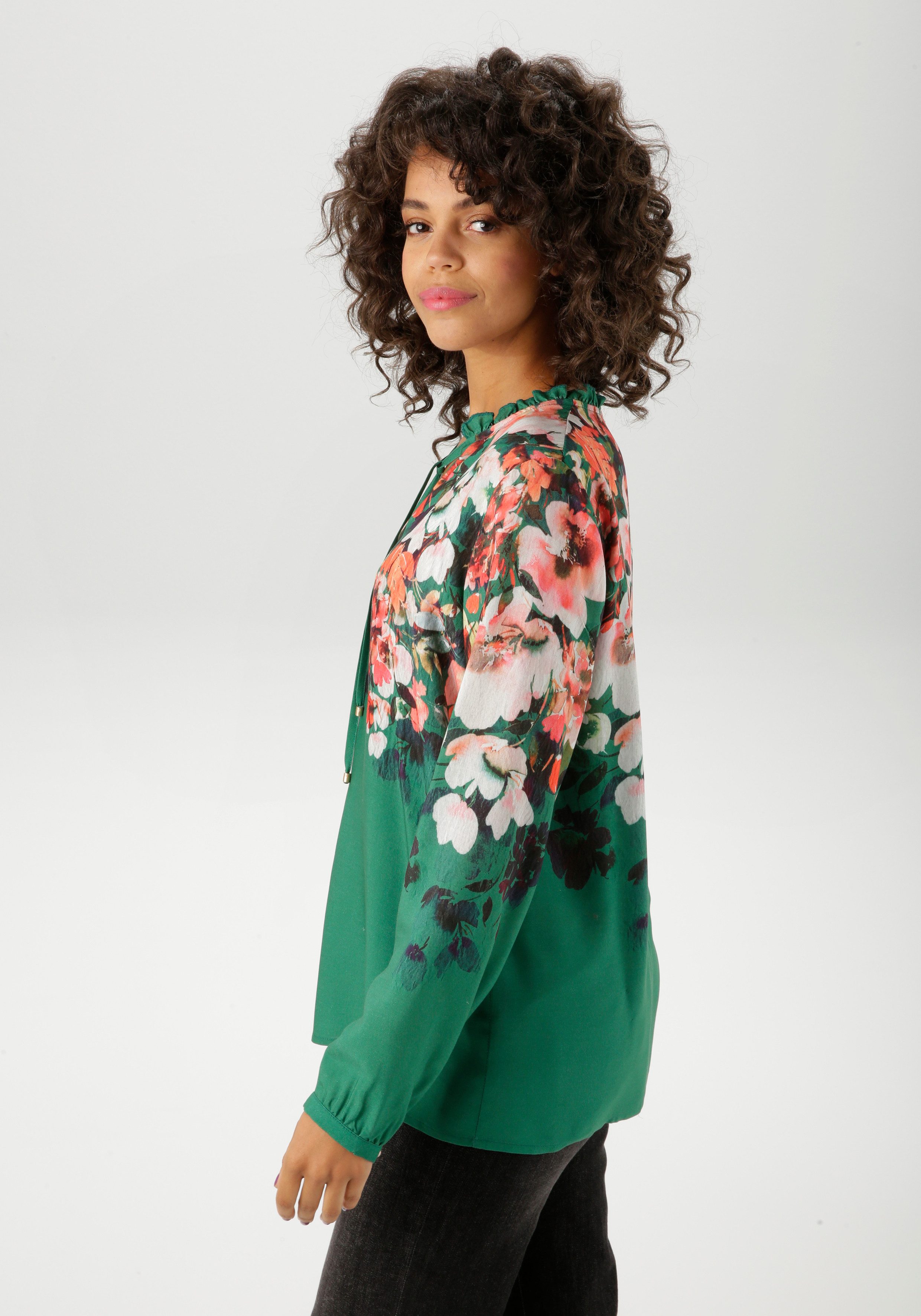 Aniston CASUAL Schlupfbluse mit farbenfrohen Blüten bedruckt günstig online kaufen