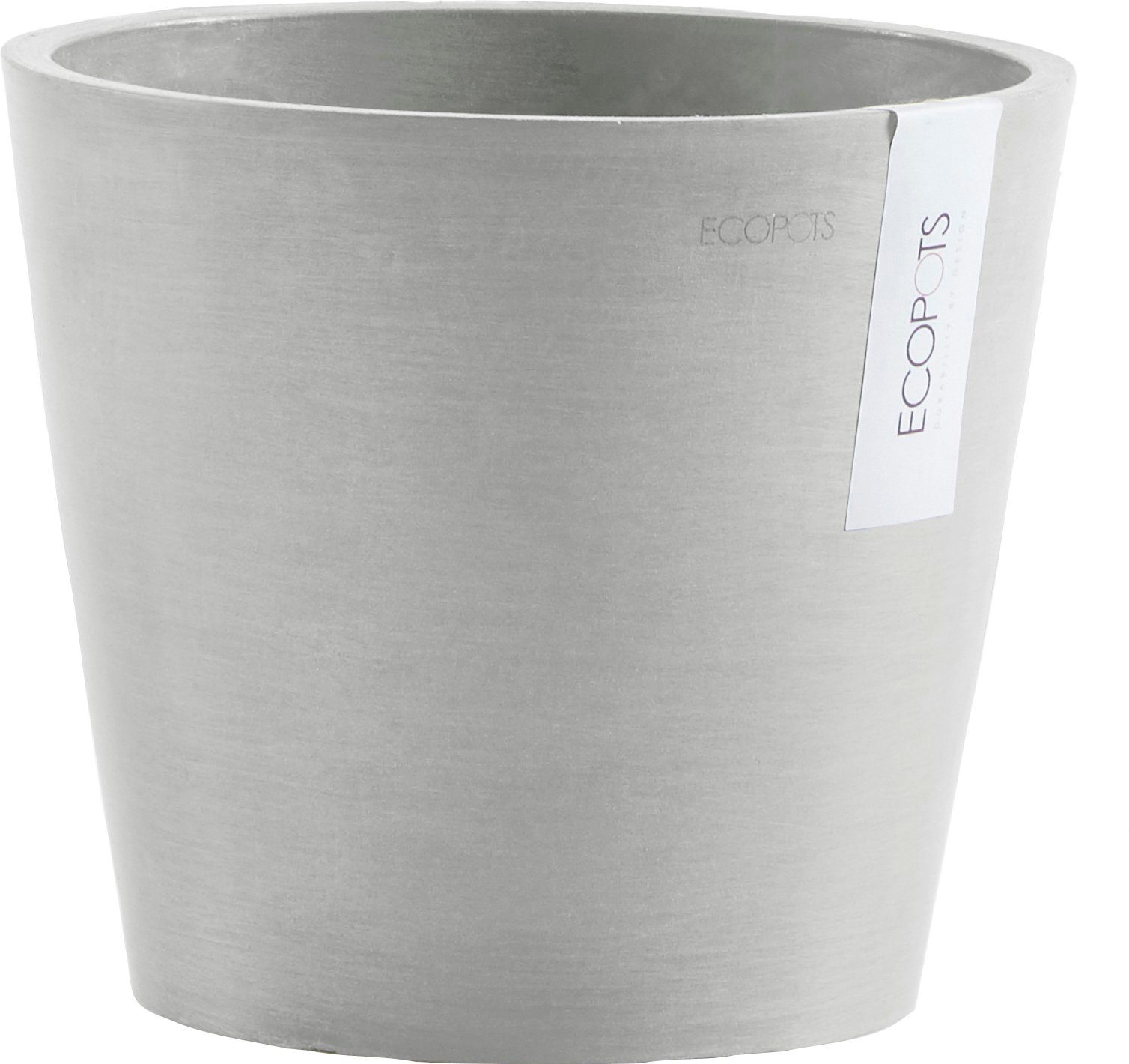 ECOPOTS Blumentopf AMSTERDAM White Grey, BxTxH: 20x20x17,5 cm, mit Wasserreservoir | Pflanzkübel