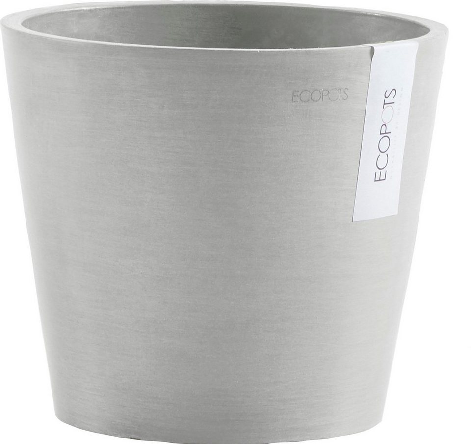 ECOPOTS Blumentopf AMSTERDAM White Grey, BxTxH: 20x20x17,5 cm, mit  Wasserreservoir