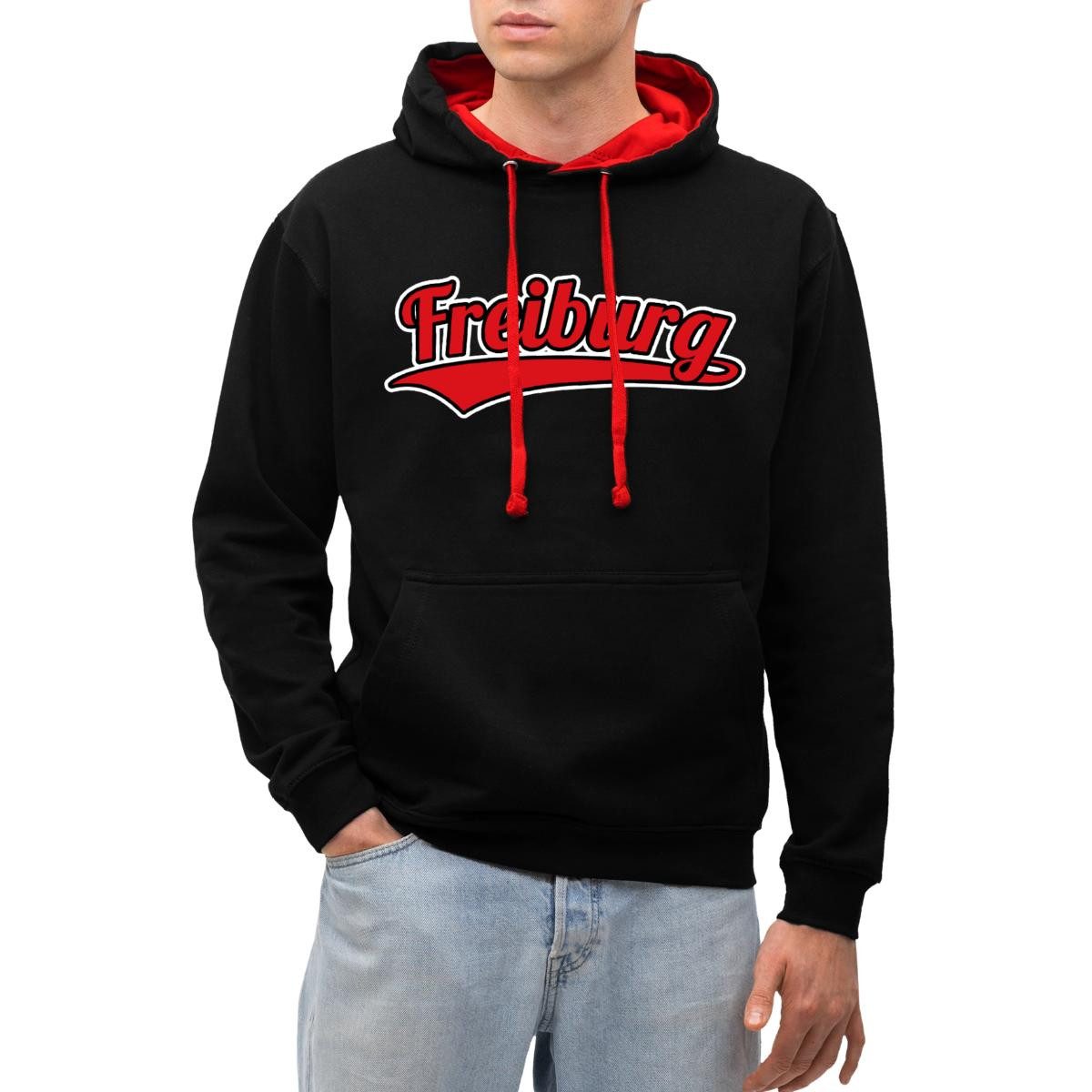 Hoodie Freiburg Fußball Fan Breisgau Unisex Kontrast Hoodie