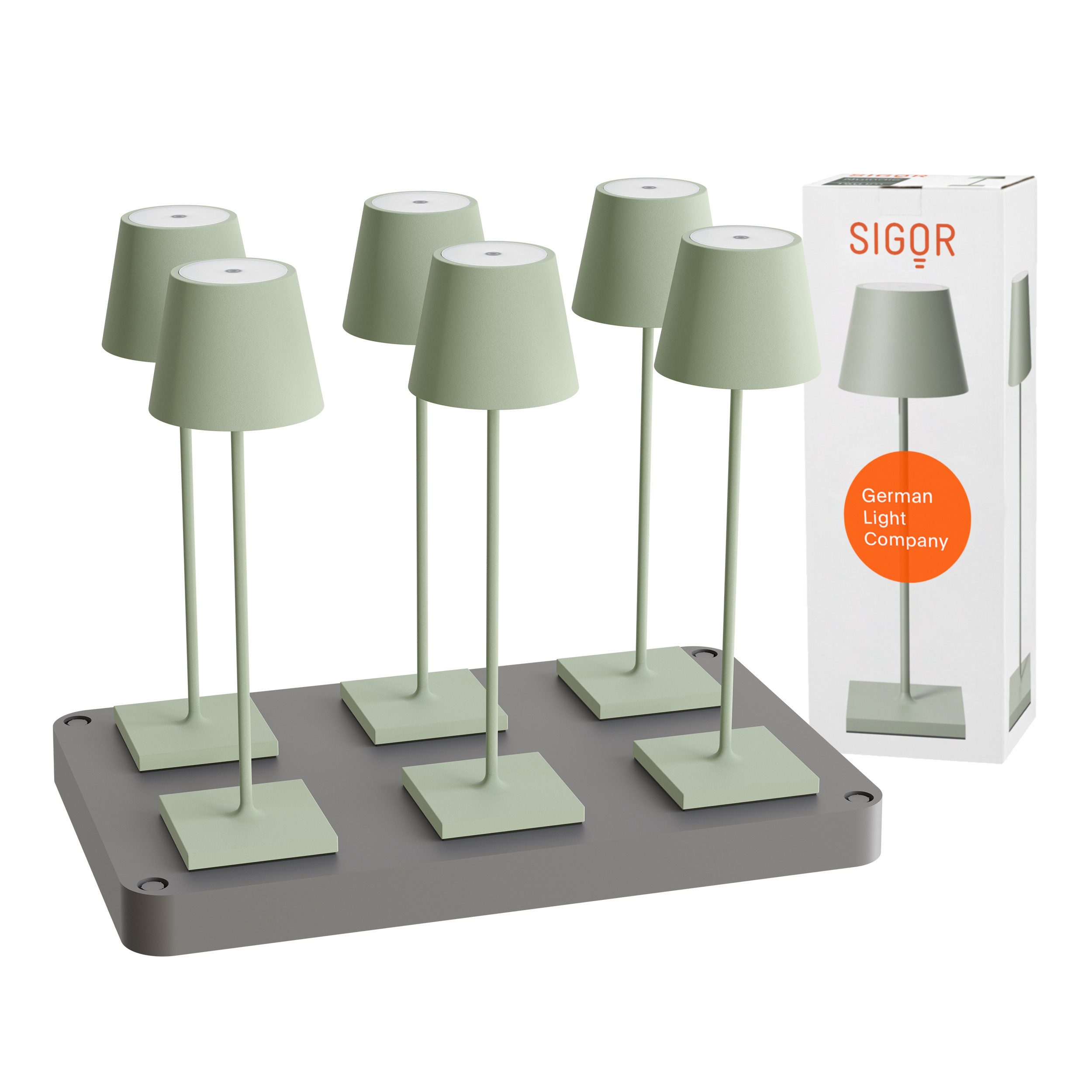 SIGOR LED Tischleuchte, Dimmbar, LED fest integriert, 2.700 + 2.200 K