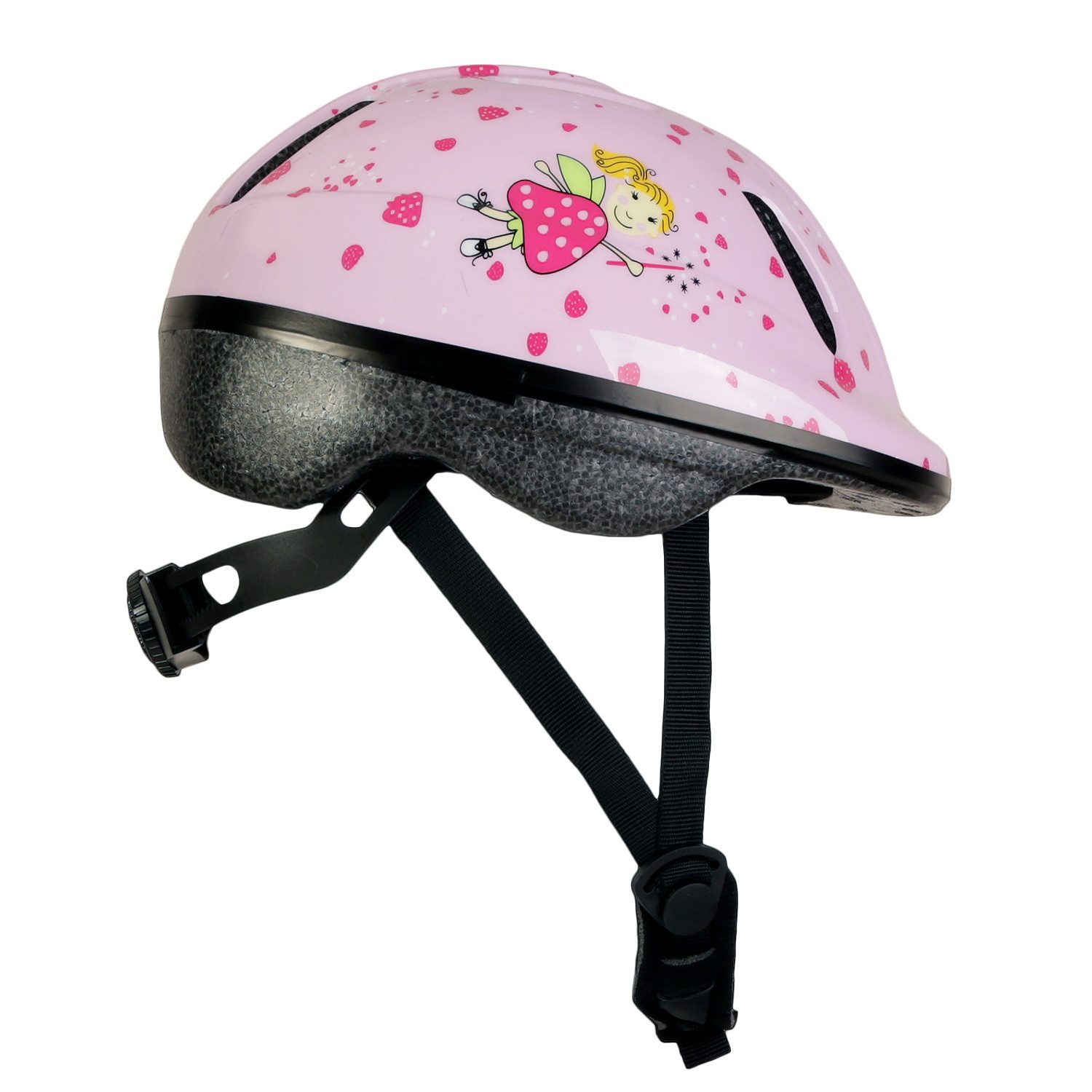 FISCHER Fahrrad Kinderfahrradhelm Kinder Fahrrad-Helm S / M Erdbeer Rosa, Radhelm Fahrrad Helm auch für MTB Inliner oder Sport-Helm Sturz-Helm