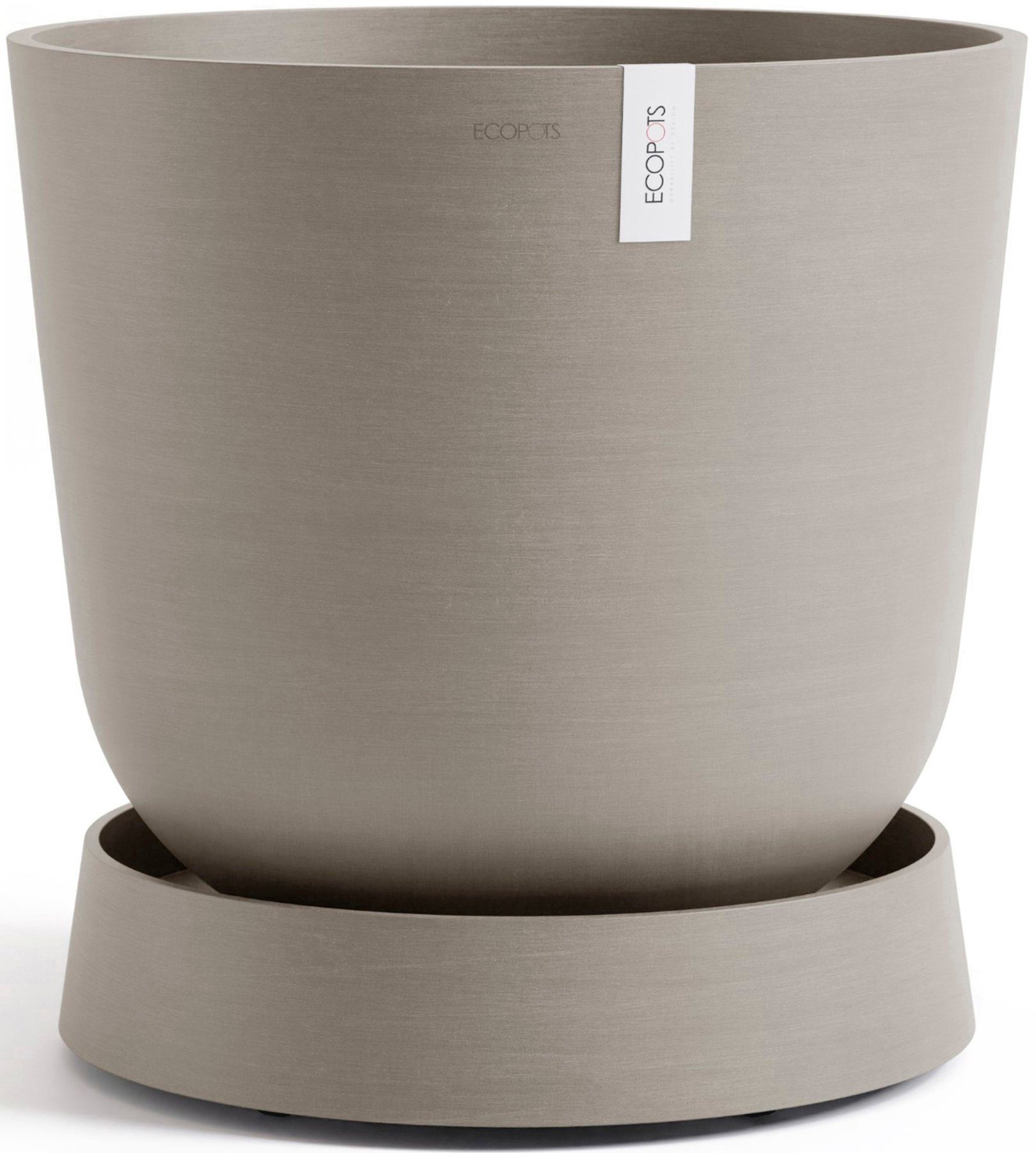 ECOPOTS Topfuntersetzer mit Rollen Oslo 45 Taupe, Zubehör für Ecopots Pflanzgefäße, für innen und außen: frostsicher, bruchsicher und lichtbeständig