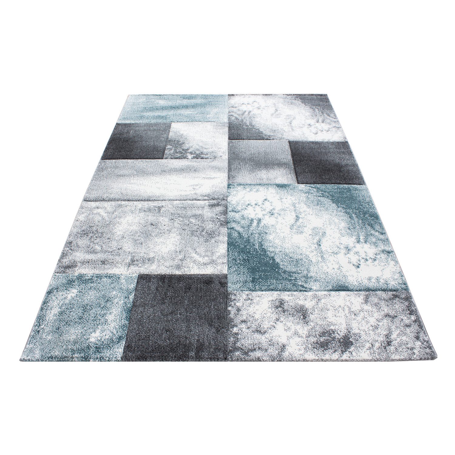 Carpettex Frisé-Teppich Kariert Design, Läufer, Höhe: günstig online kaufen