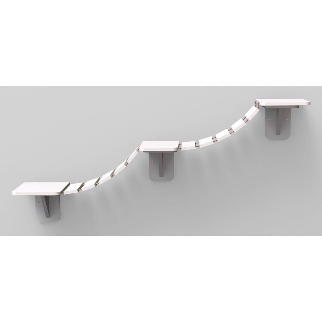 TRIXIE Katzen-Kletterwand Kletterleiter zur Wandmontage - weiß - 150 × 30 cm