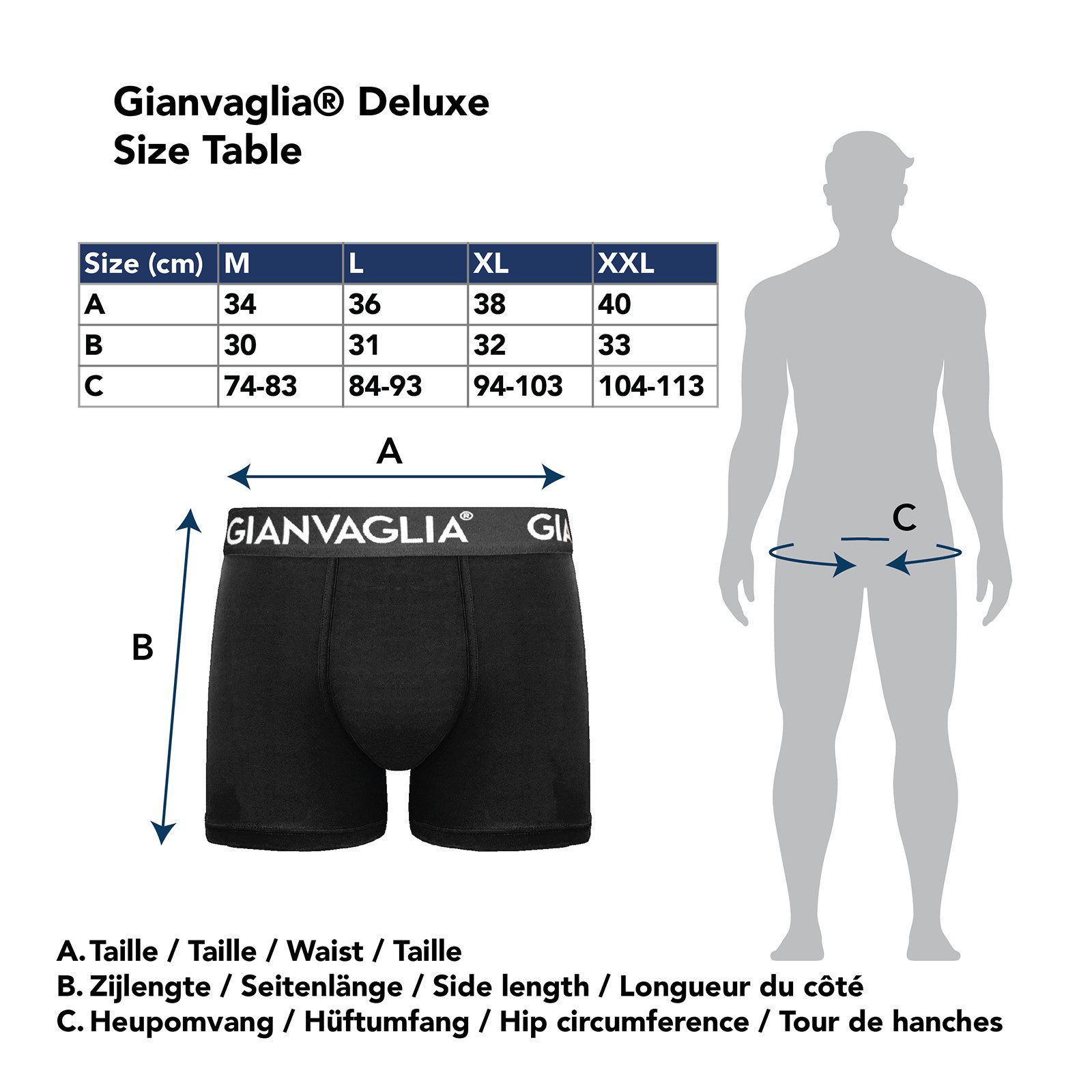 GIANVAGLIA Boxershorts Herren Boxershorts 7er Pack Wochentage Baumwolle (7e günstig online kaufen