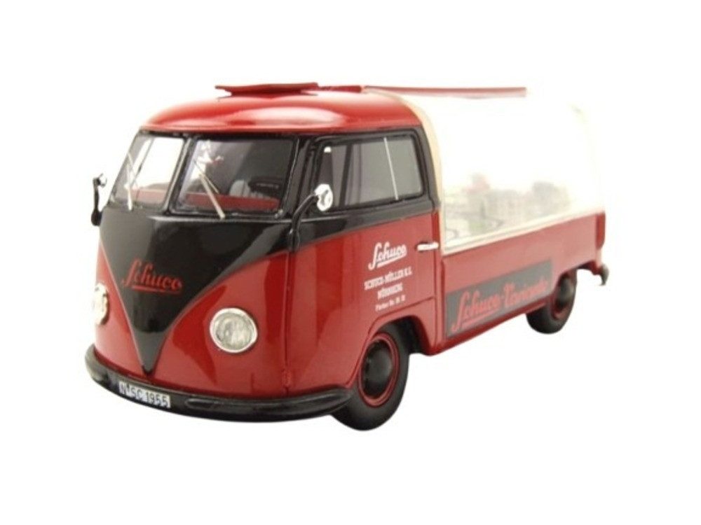 Schuco Modellauto VW T1 a Werbewagen Schuco Varianto rot schwarz, Maßstab 1:43