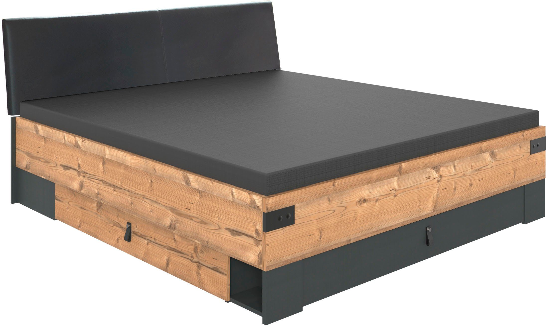 Wimex Schlafzimmer-Set Stockholm, rustikaler Look im Industrial Design, (Set), 6-teilig – Bild 4 von 5