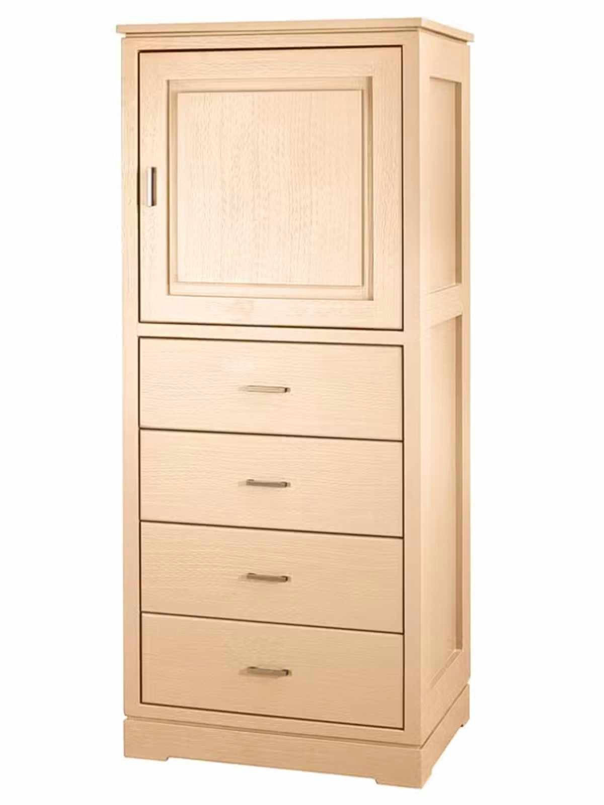 Casamia Highboard Highboard Casaventi 1-türig 4 Schubladen Pinie Massivholz