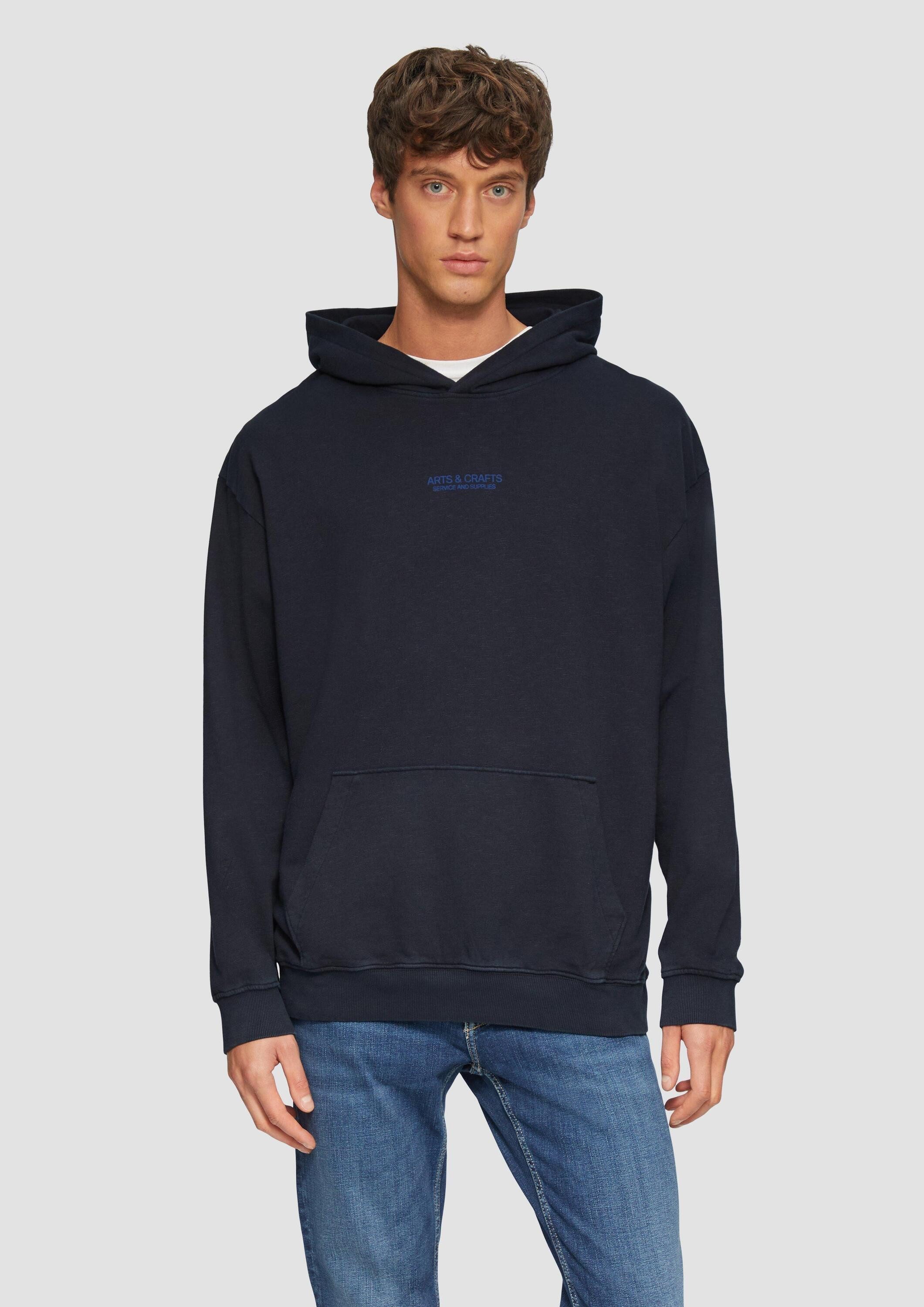 s.Oliver Sweatshirt Sweatshirt Hoodie mit Flammgarn-Struktur im Relaxed Fit günstig online kaufen