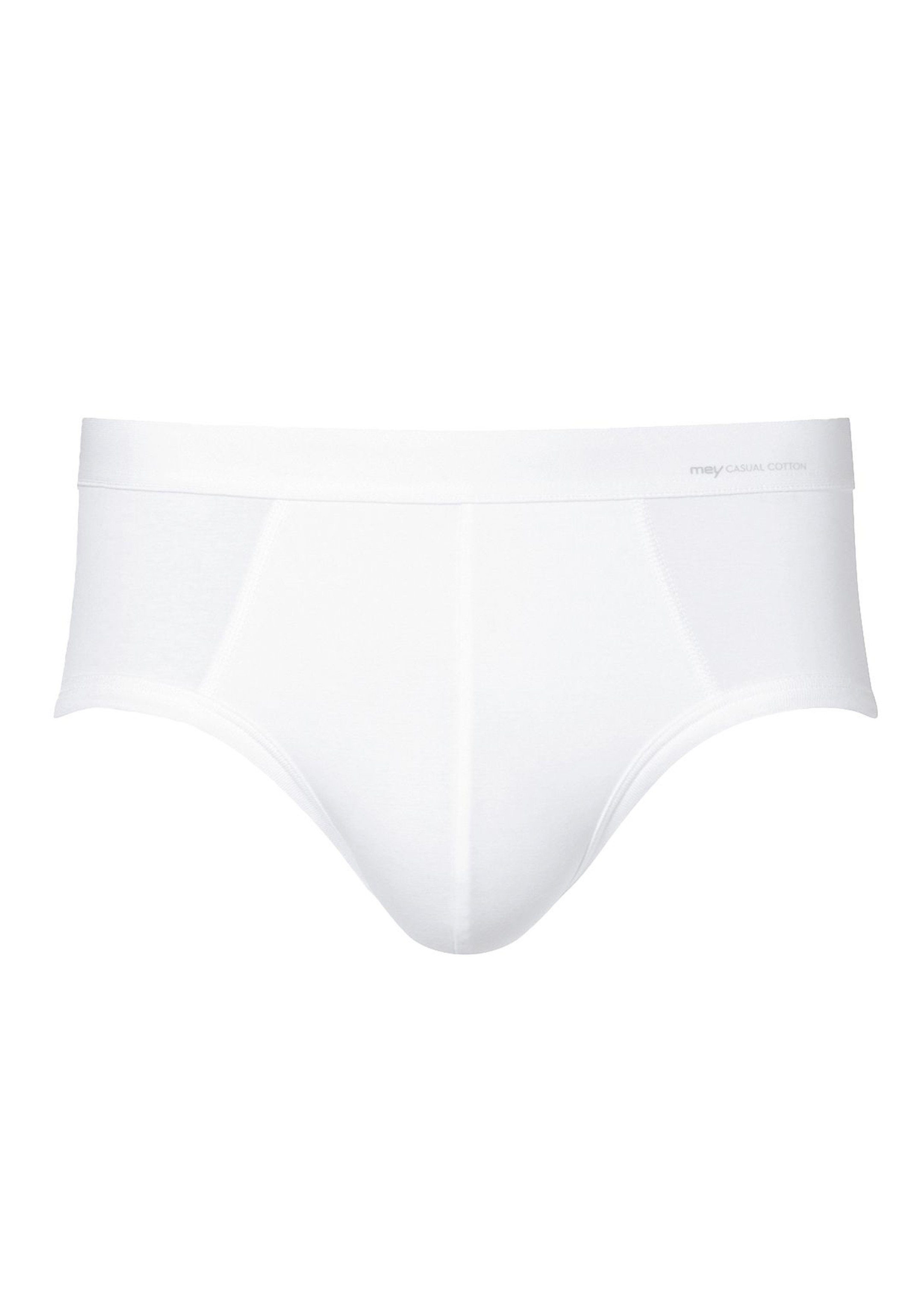 Mey Slip Casual Cotton - Slip (1-St) - Weiß Unterhose Ohne Eingriff Webbund / Baumwolle Aufgesetzter 