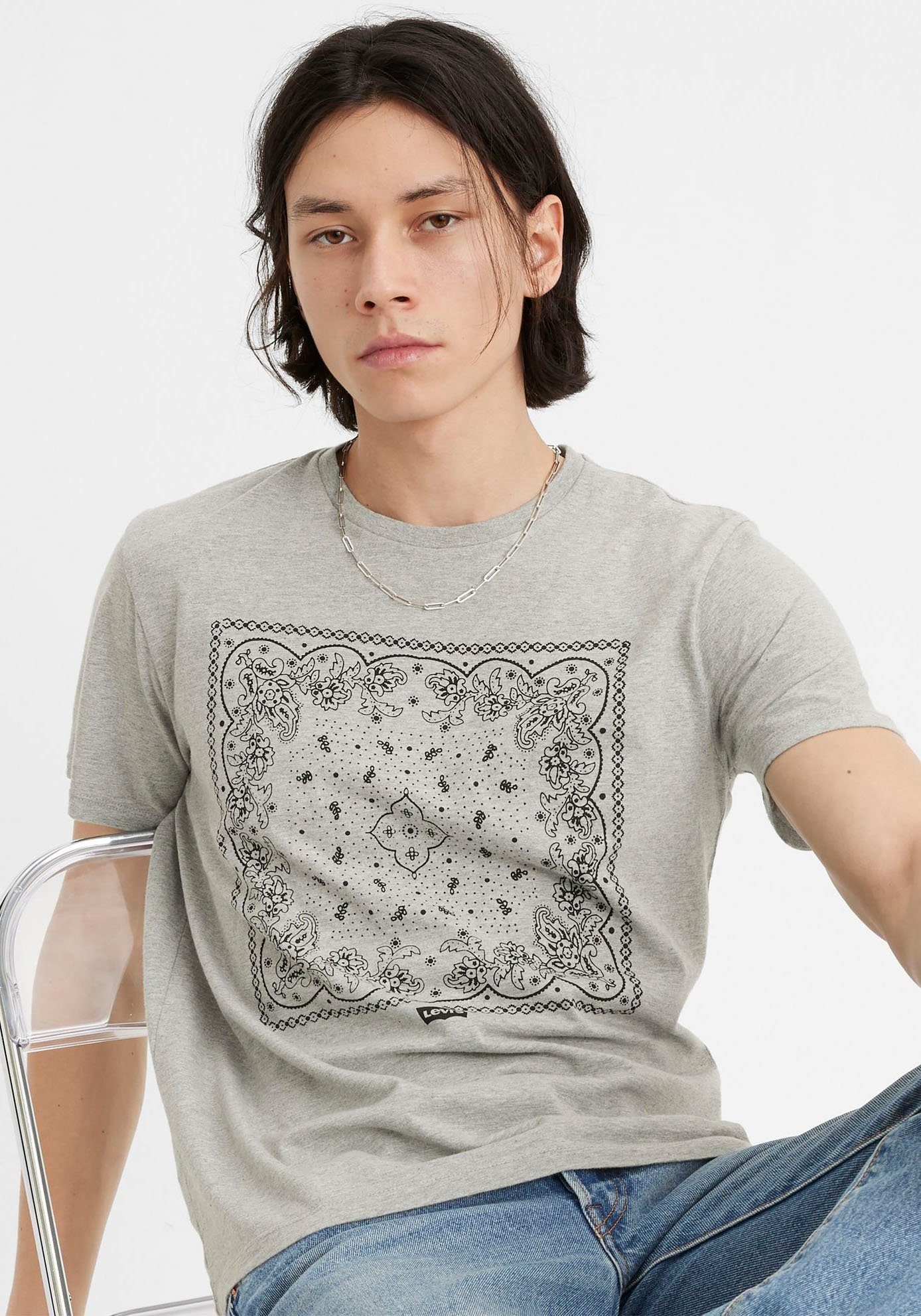TEE GRAPHIC Levi's® graphic T-Shirt CREWNECK grey heather