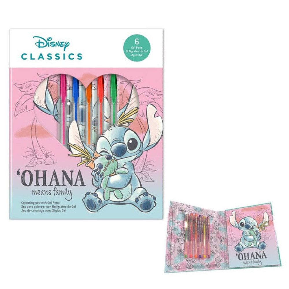Disney Notizbuch Disney Lilo und Stitch Cheeky Notizbuch + Gelschreiber Set