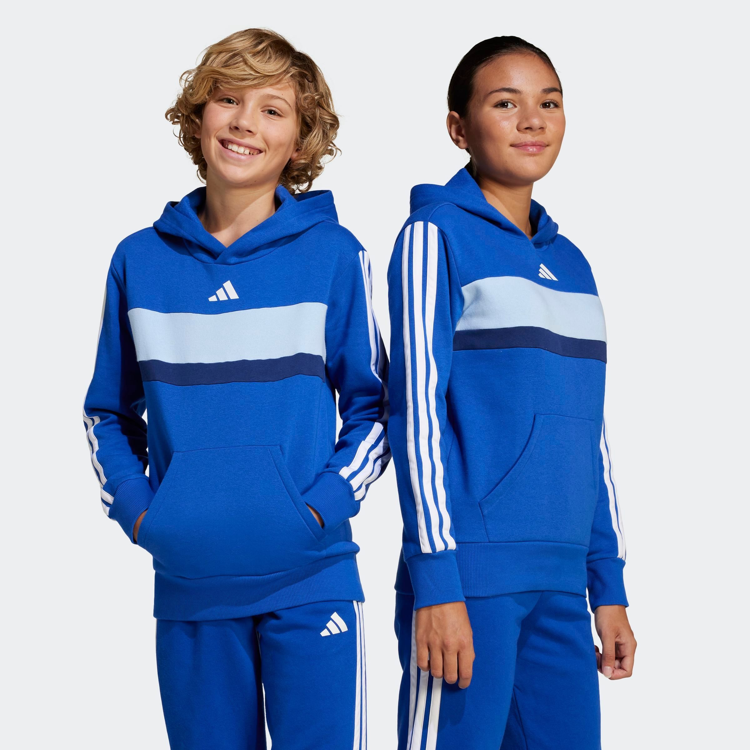 adidas Sportswear Kapuzensweatshirt SEASONAL ESSENTIALS TIBERIO 3-STREIFEN KIDS HOODIE mit Rundhals, ohne Verschluss, in normaler Länge